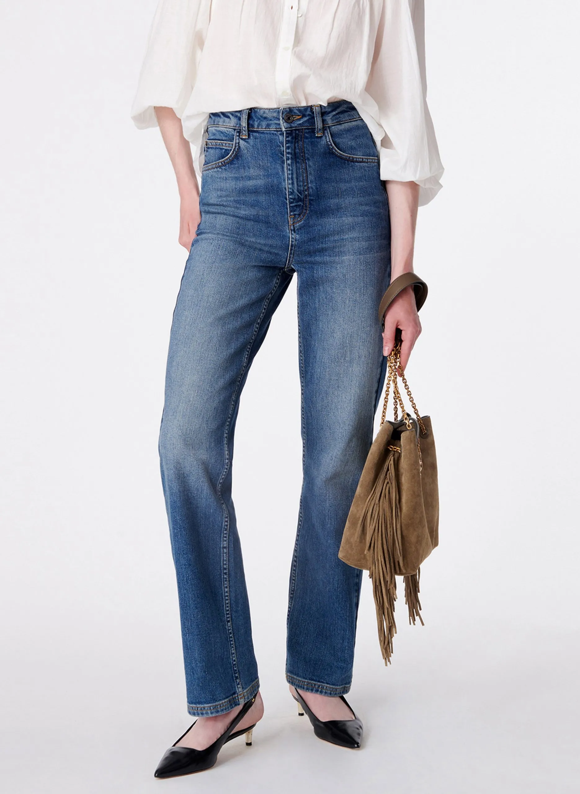 Straight Cut Jeans aus Baumwoll-Mix Blau BENITO