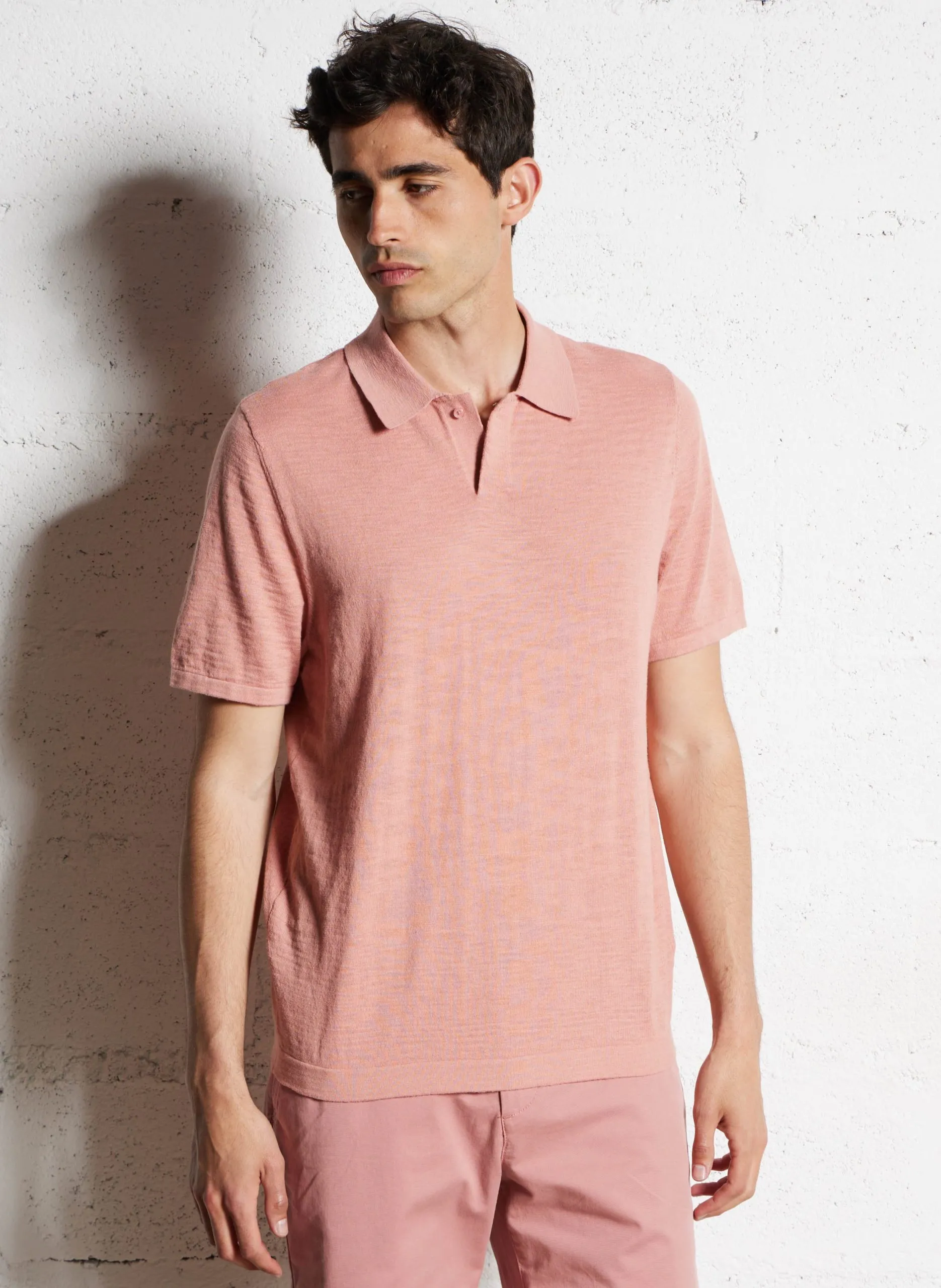 Kurzärmliges Poloshirt Rosa