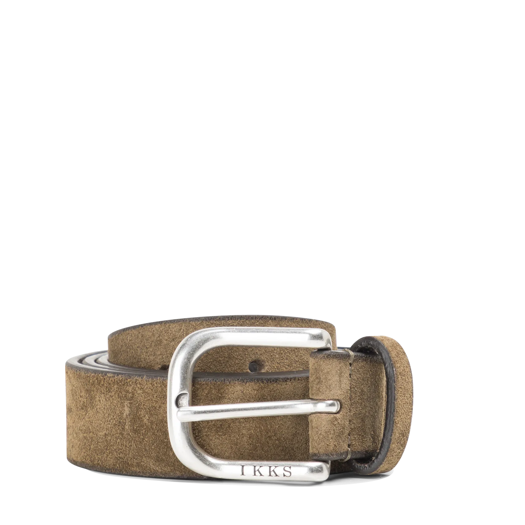 Schnallengürtel aus Veloursleder Braun