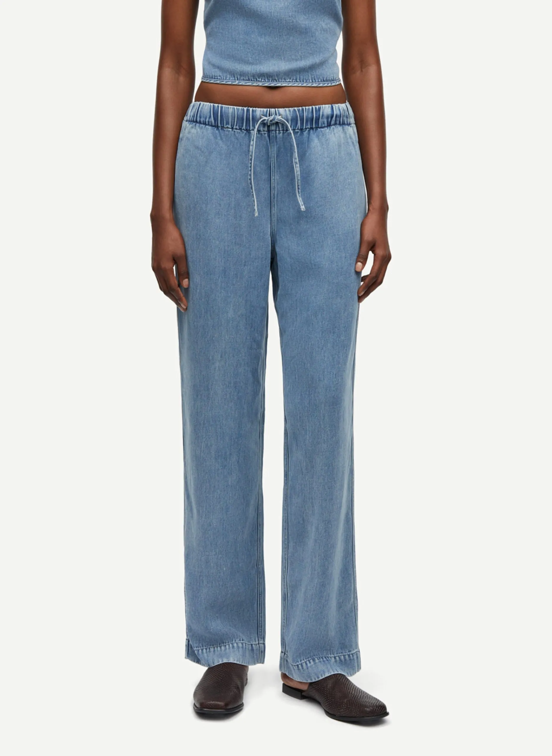 Bundfaltenhose Blau SAHOYSA