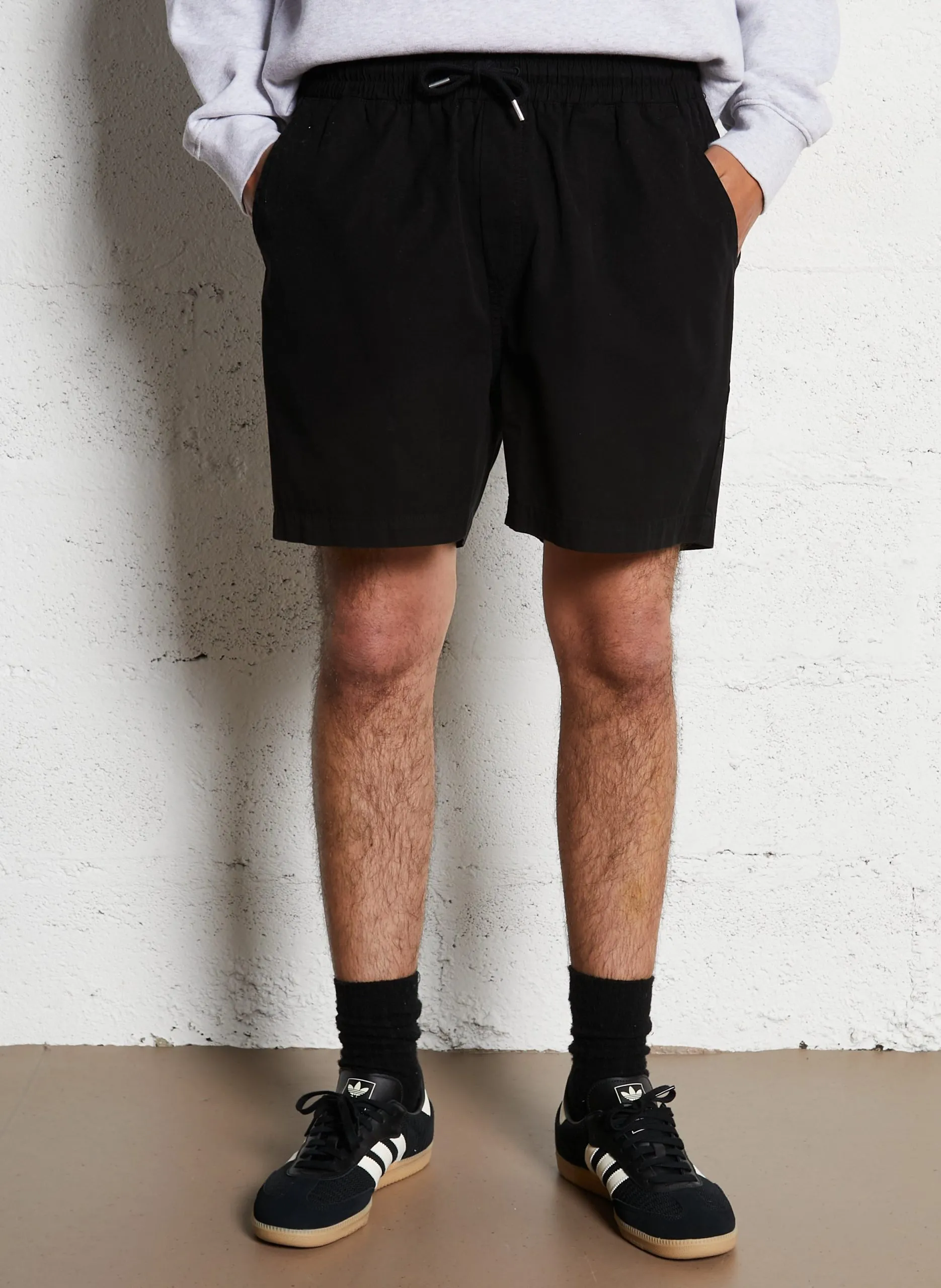 Shorts aus Bio-Baumwolle, Regular Fit Schwarz