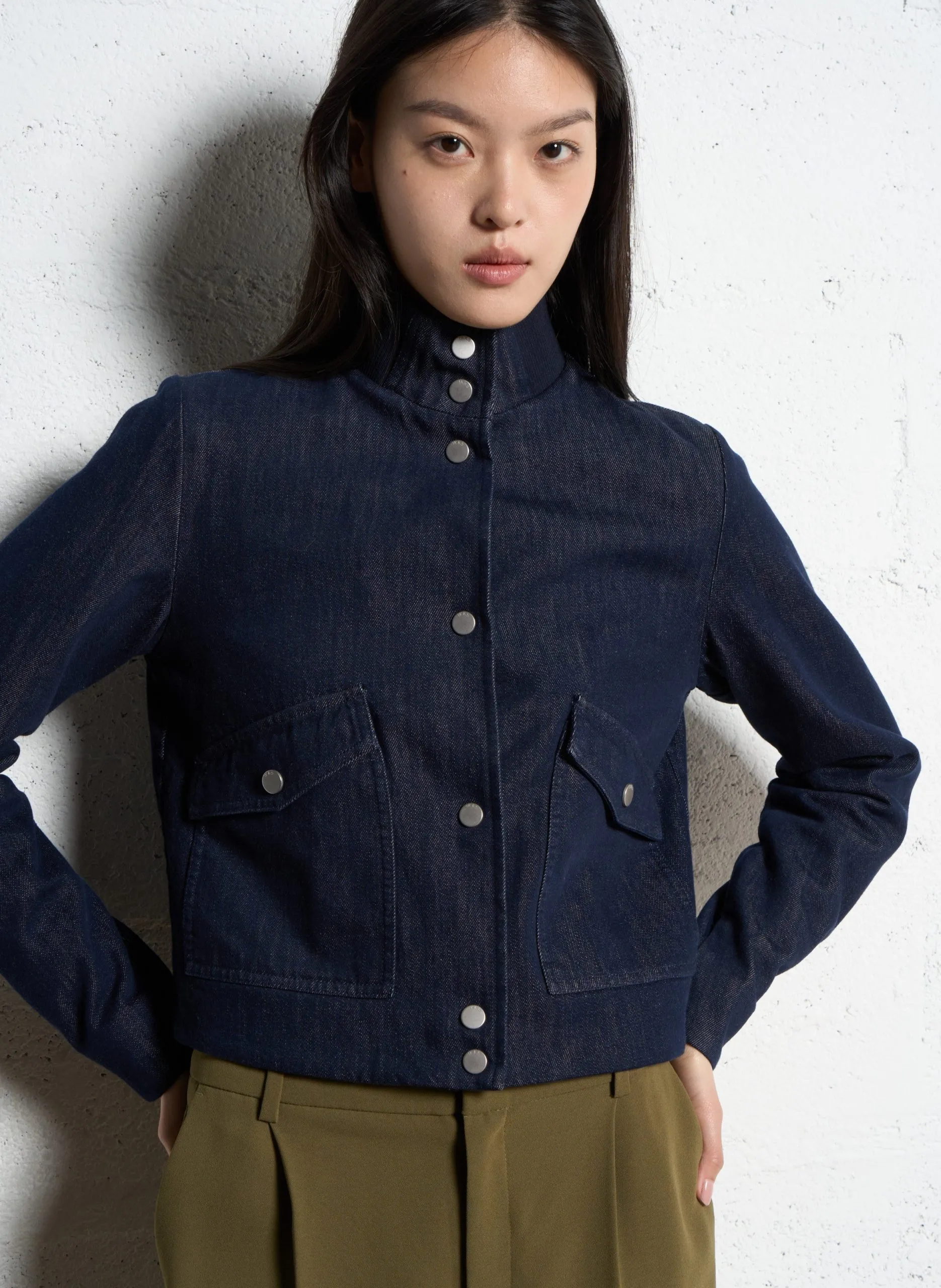 Gerader Blouson aus Blau