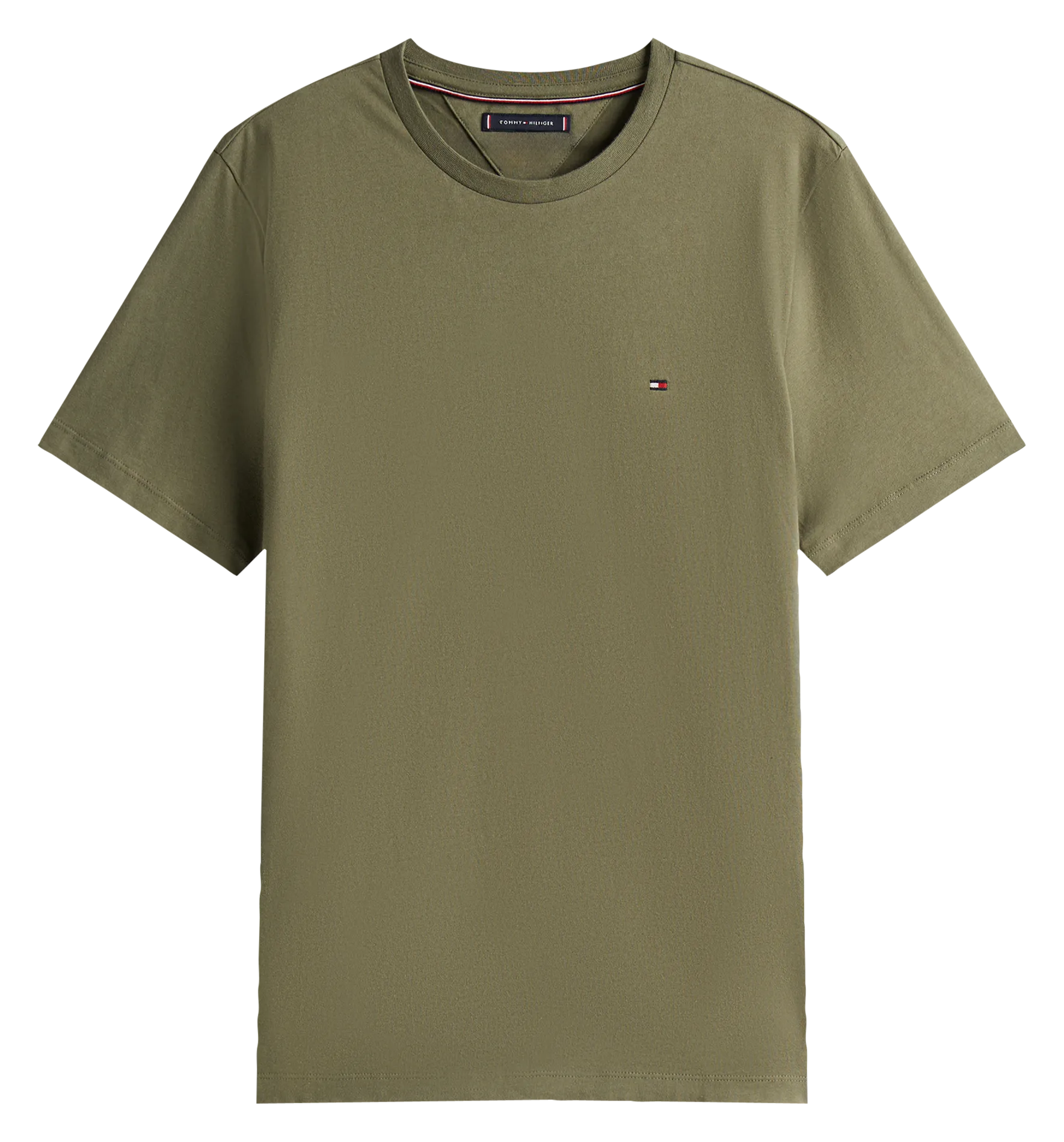 Rundhals-T-Shirt aus Baumwolle Grun