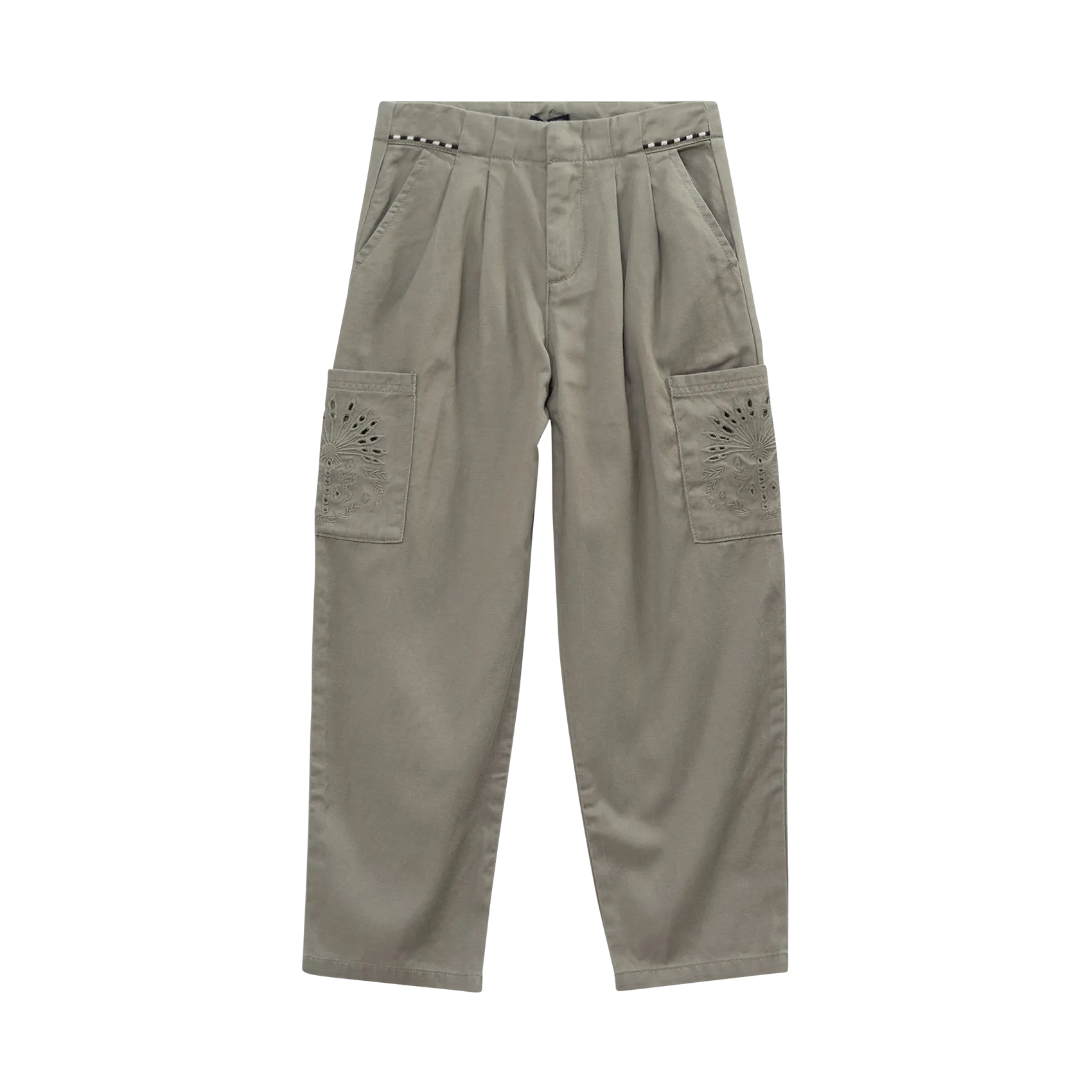 Bundfaltenhose Khaki