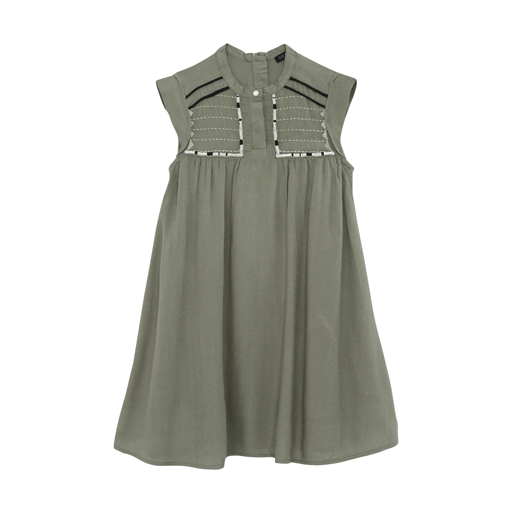 Aurèle - Midikleid mit Rüschen Khaki