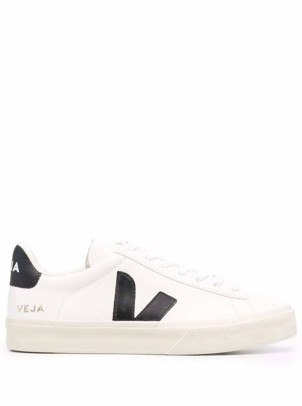 White 'Campo' Sneakers with Logo in Vegan Leather Man