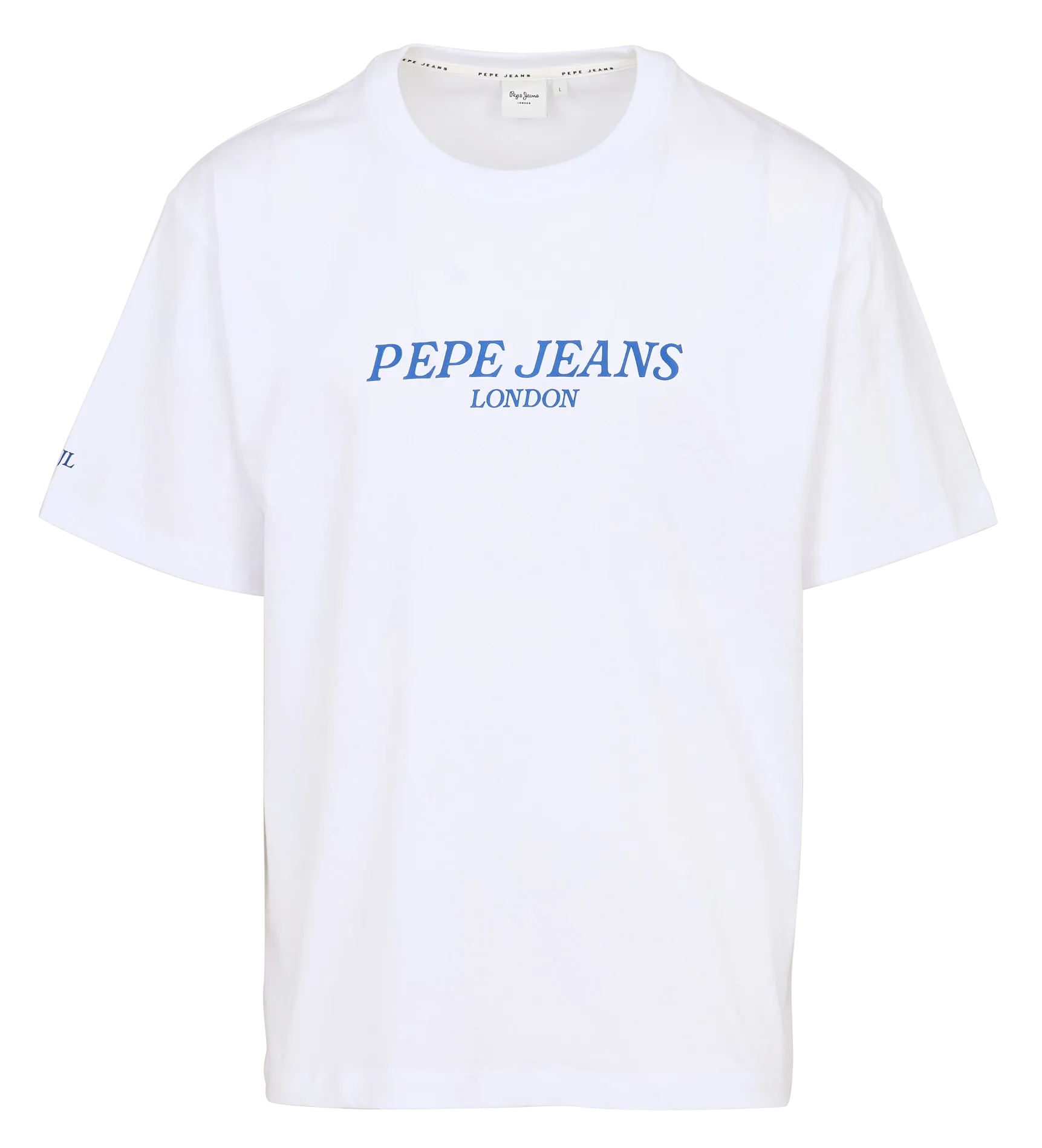 Gerader T-Shirt mit Zitronenmuster Weiss