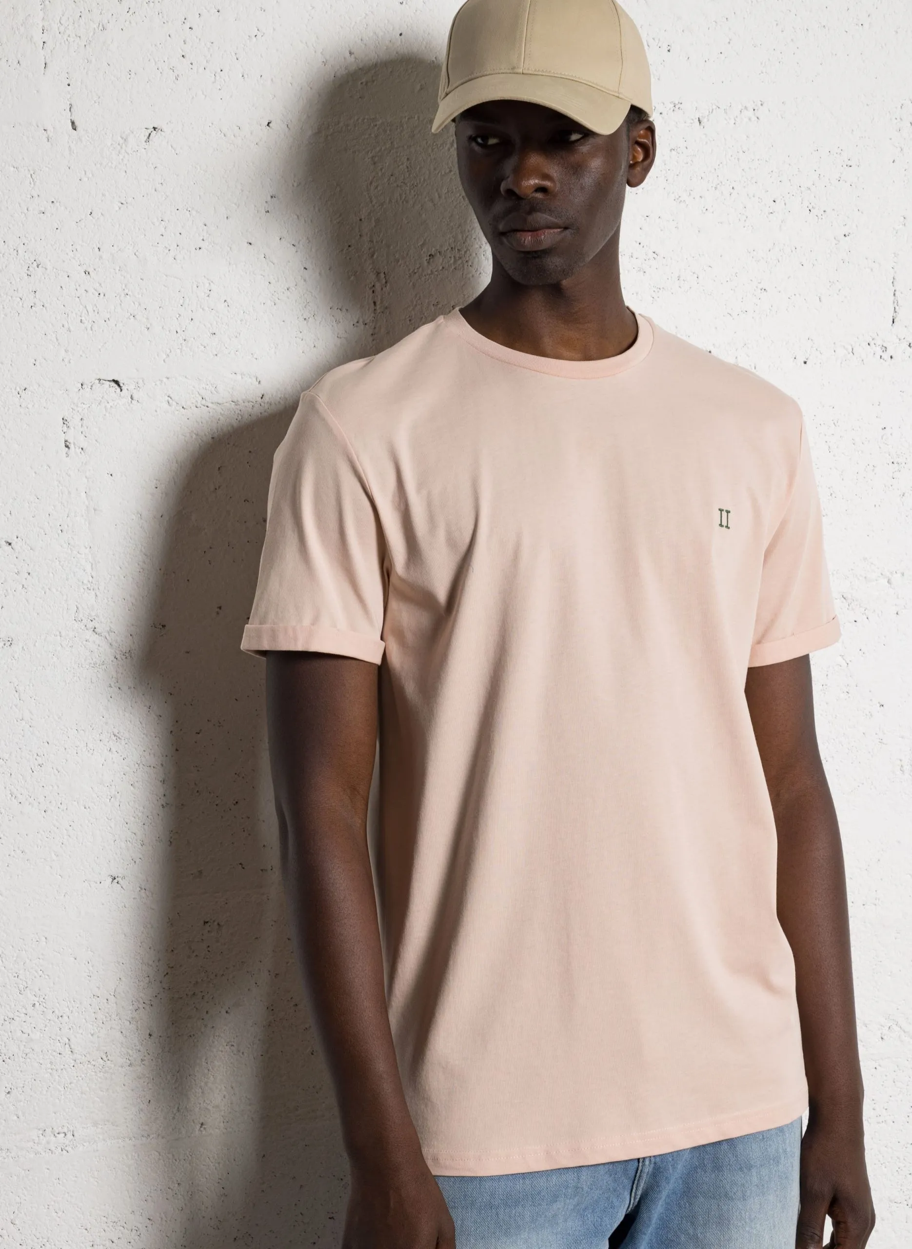 Gerade geschnittenes T-Shirt aus Bio-Baumwolle Rosa NORREGAARD