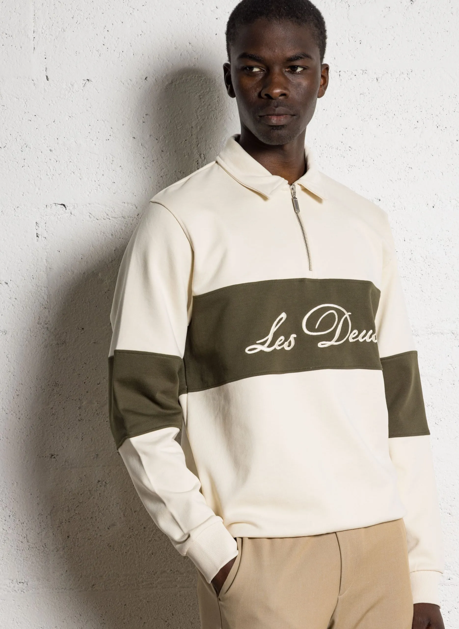 Baumwoll-Sweatshirt mit klassischem Kragen Beige CORY