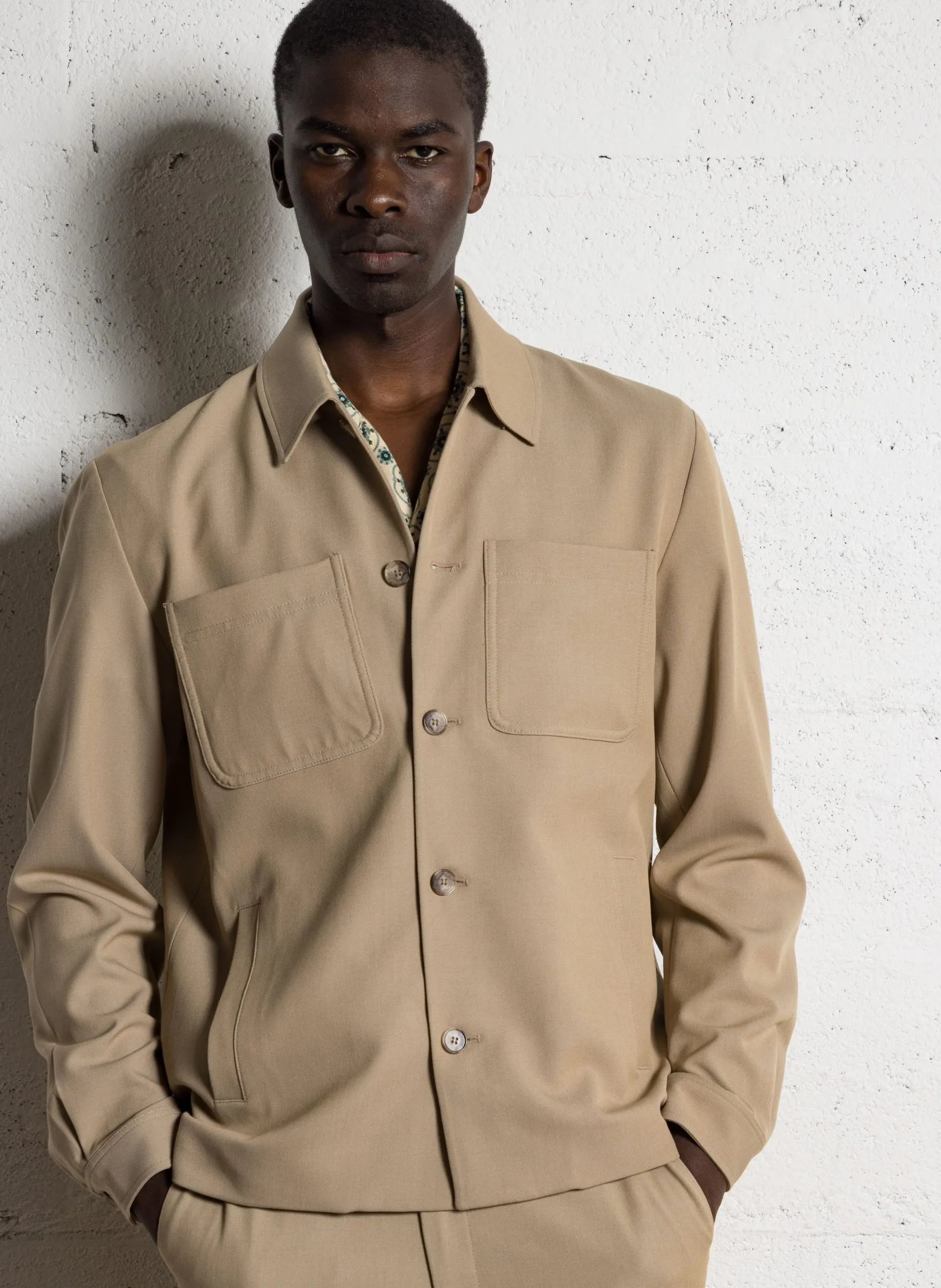 Blouson mit klassischem Kragen Beige MARSEILLE