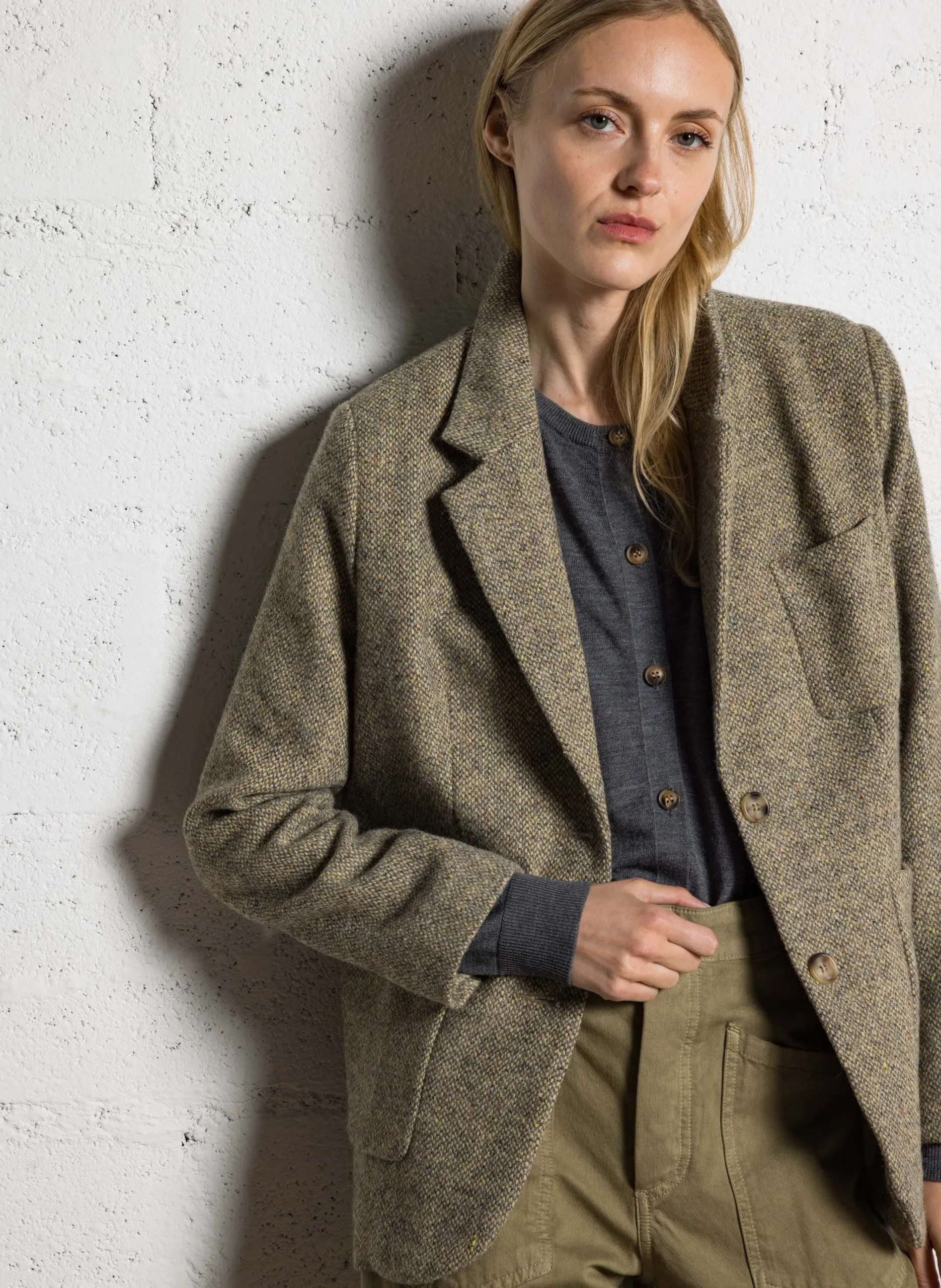 Anliegender Blazer Khaki JENSON