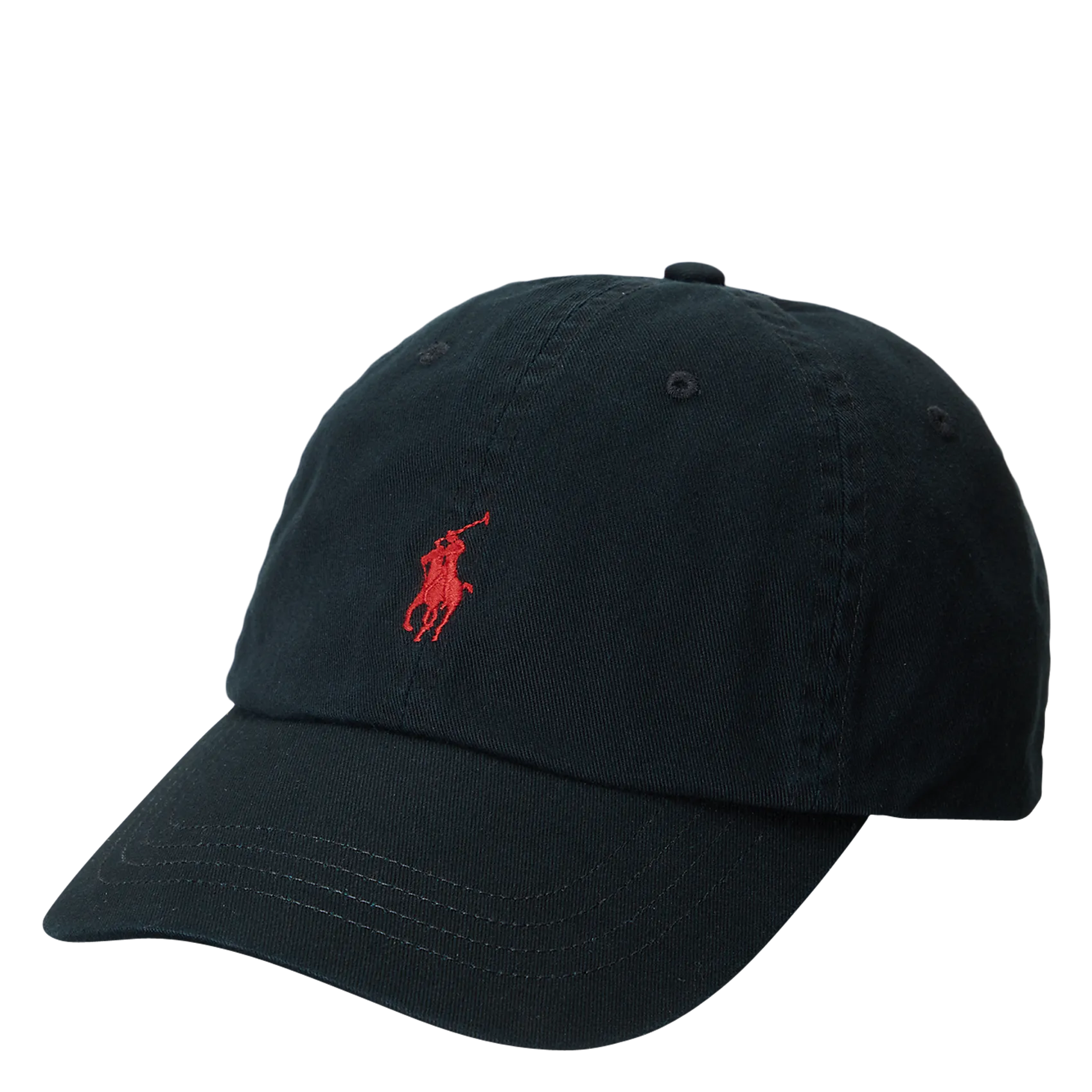 Baseball-Kappe aus Baumwolle mit Logo Schwarz