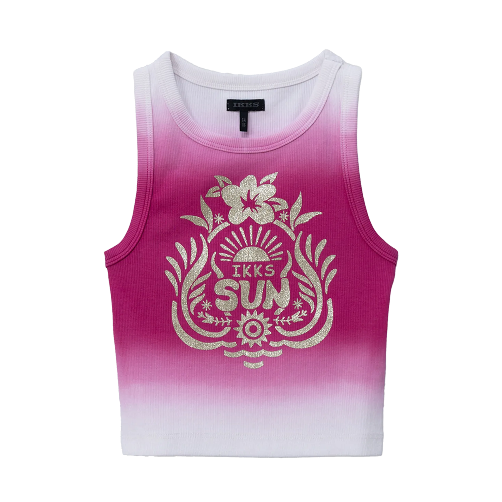 Einfarbiges Tanktop mit Rundhalsausschnitt Rosa