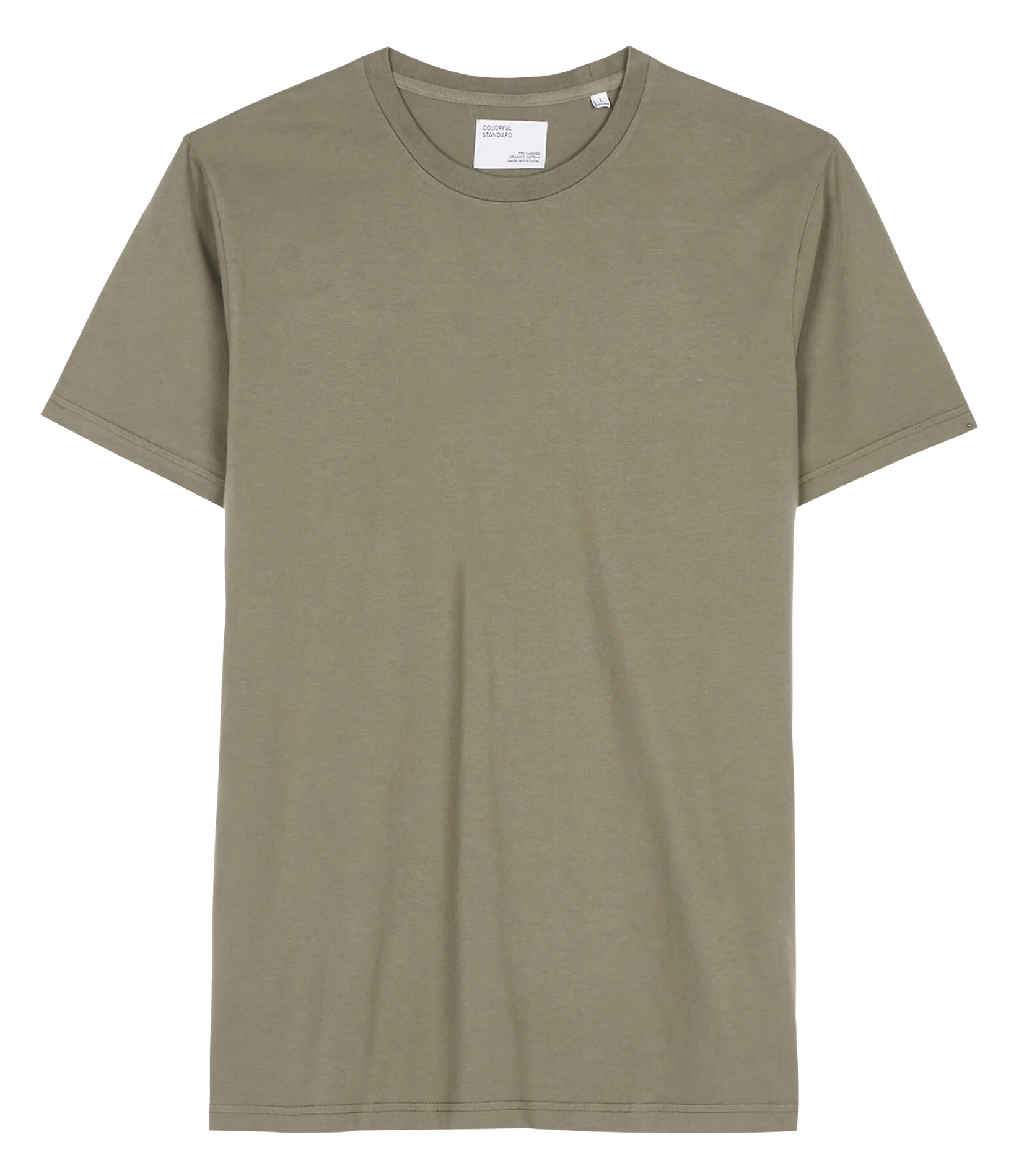 Rundhals-T-Shirt aus Bio-Baumwolle Khaki