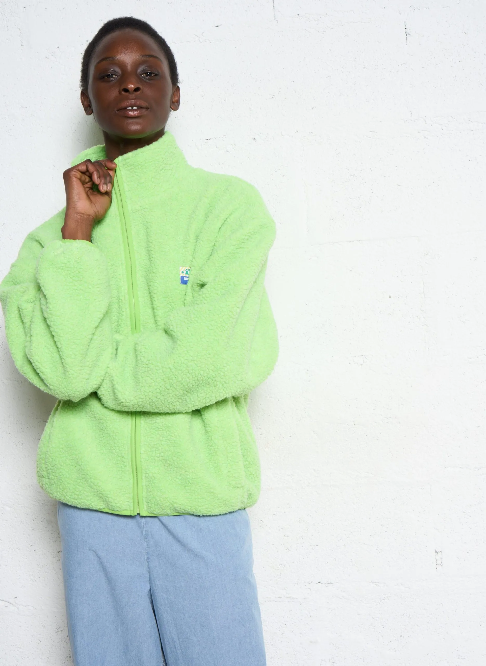 Fleecejacke mit Reißverschluss Grun HOKTOWN