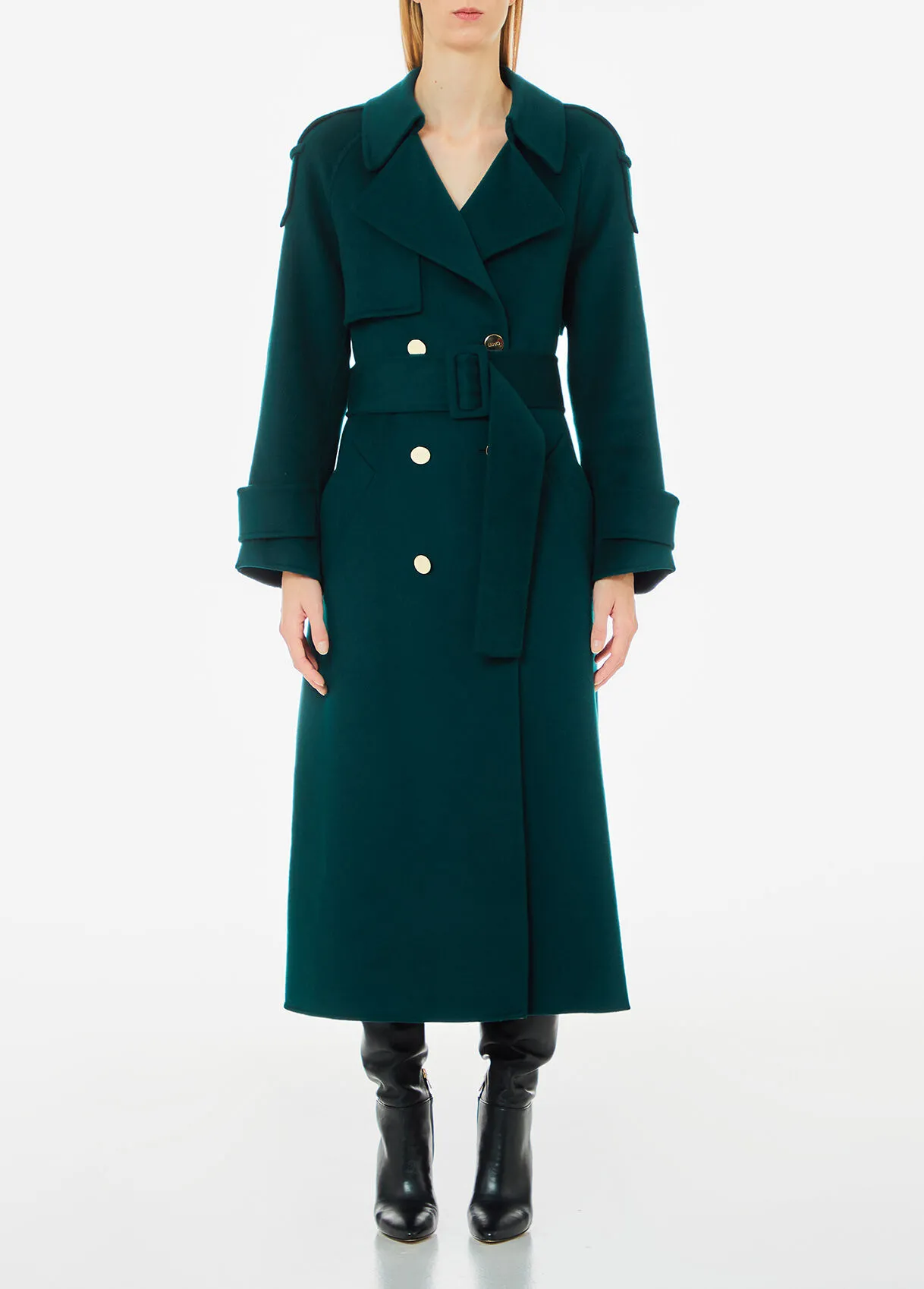 Trenchcoat aus Wollgemisch