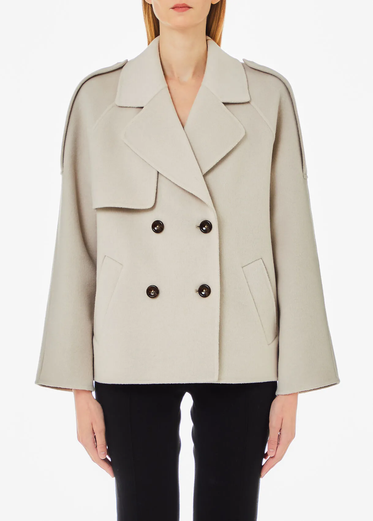 Caban aus Wollgemisch