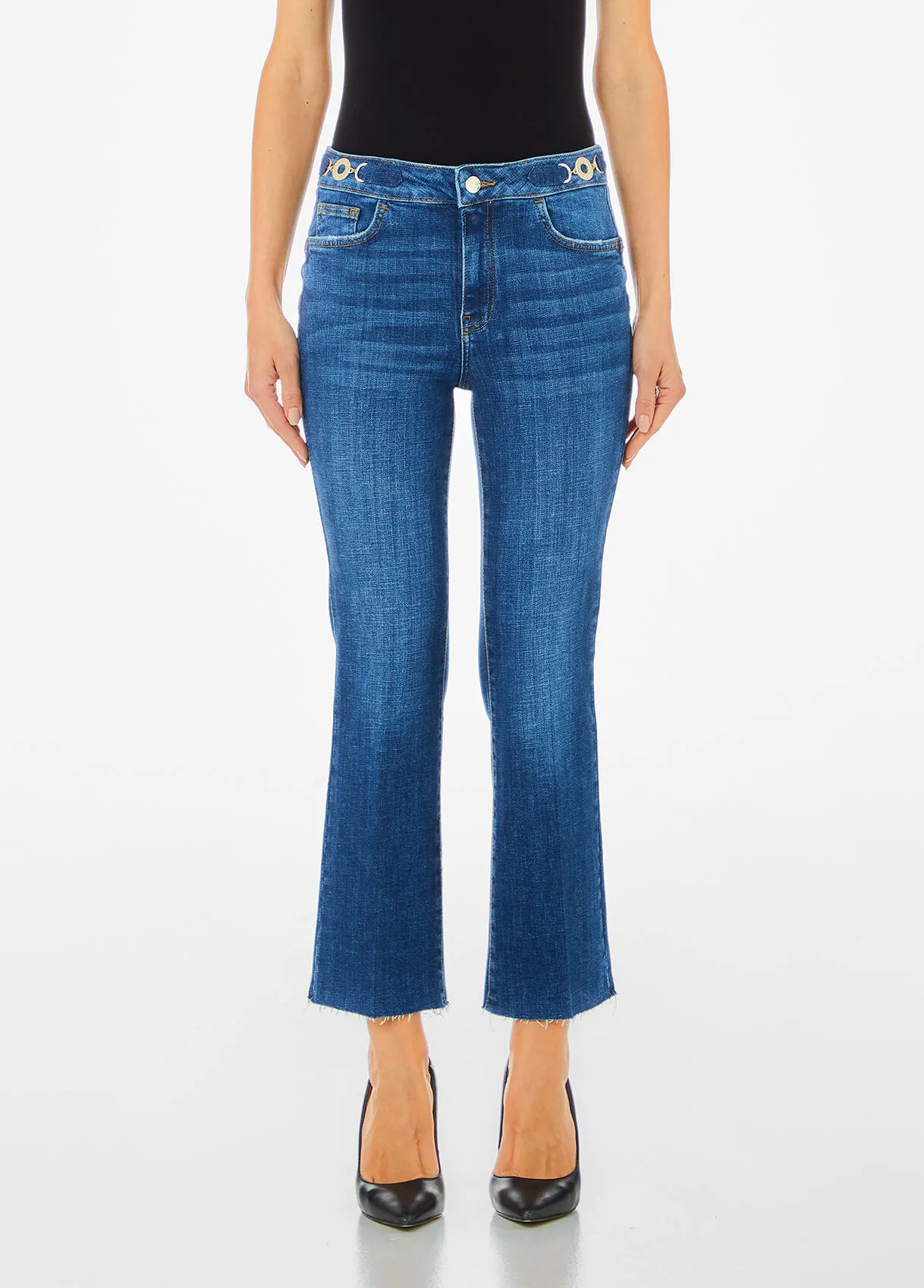 Bottom-up-Jeans in Cropped-Länge