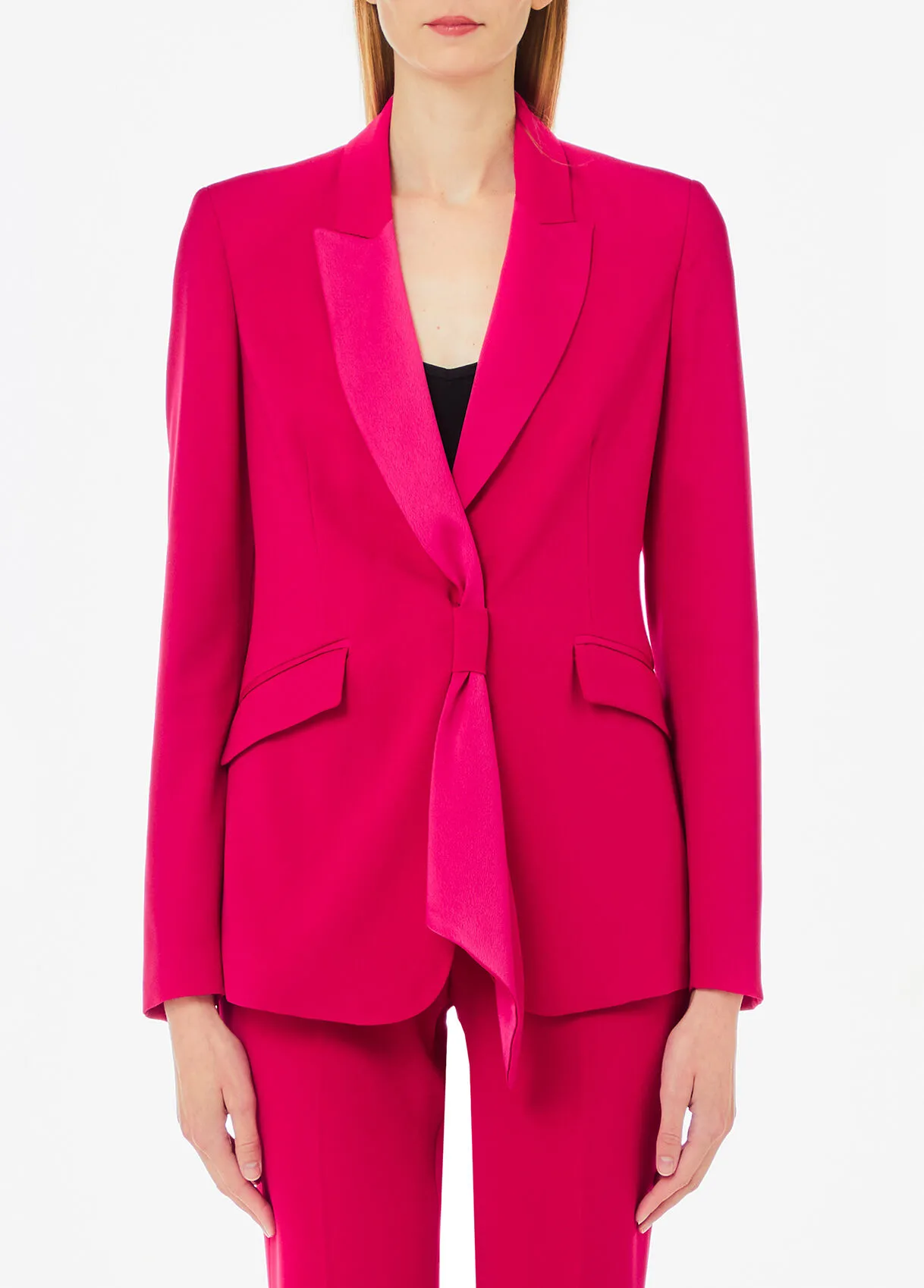 Anzugblazer aus Kreppsatin