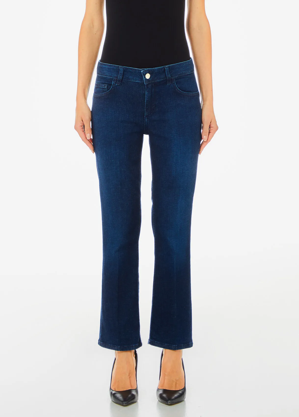 Bottom-Up-Jeans im Bootcut