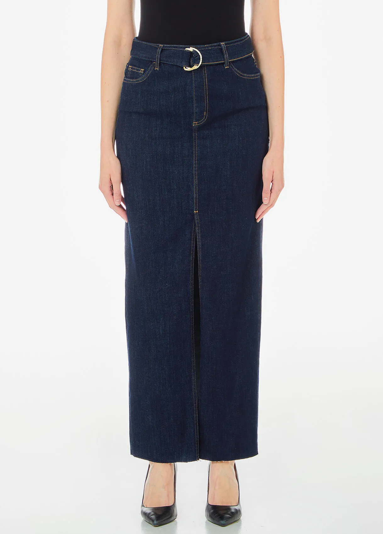 Denimrock mit Gürtel