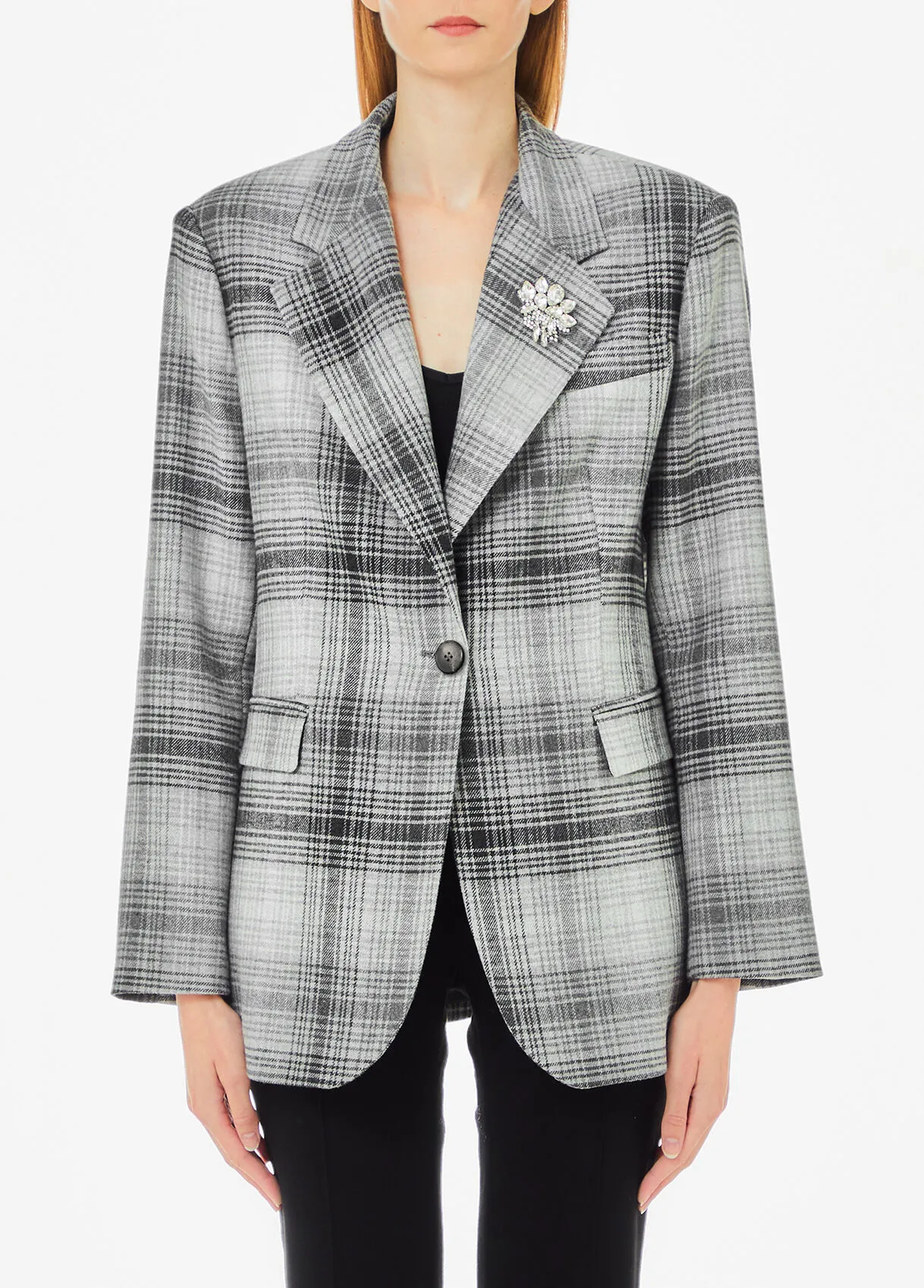 Anzugblazer mit Brosche