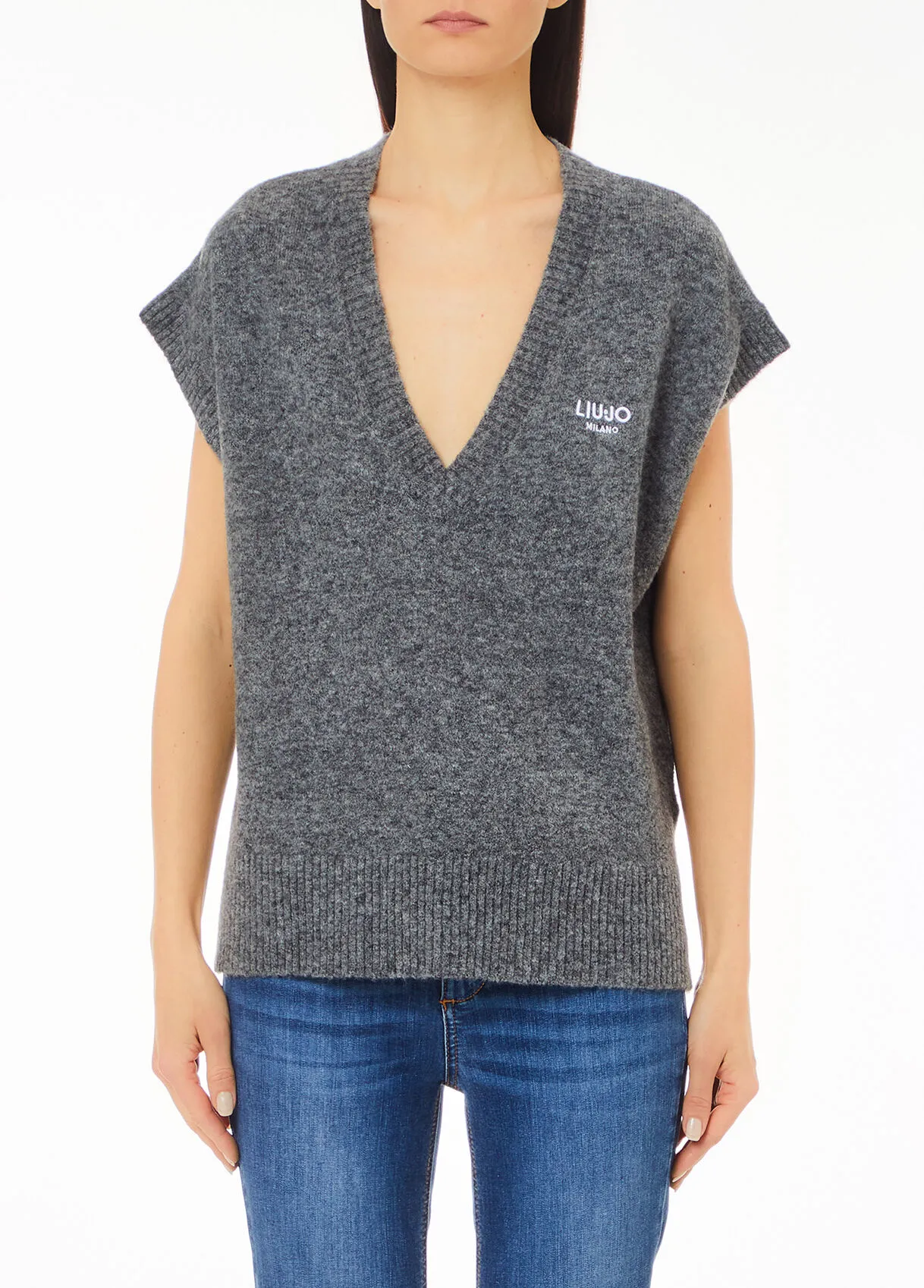 Strickweste mit Logo