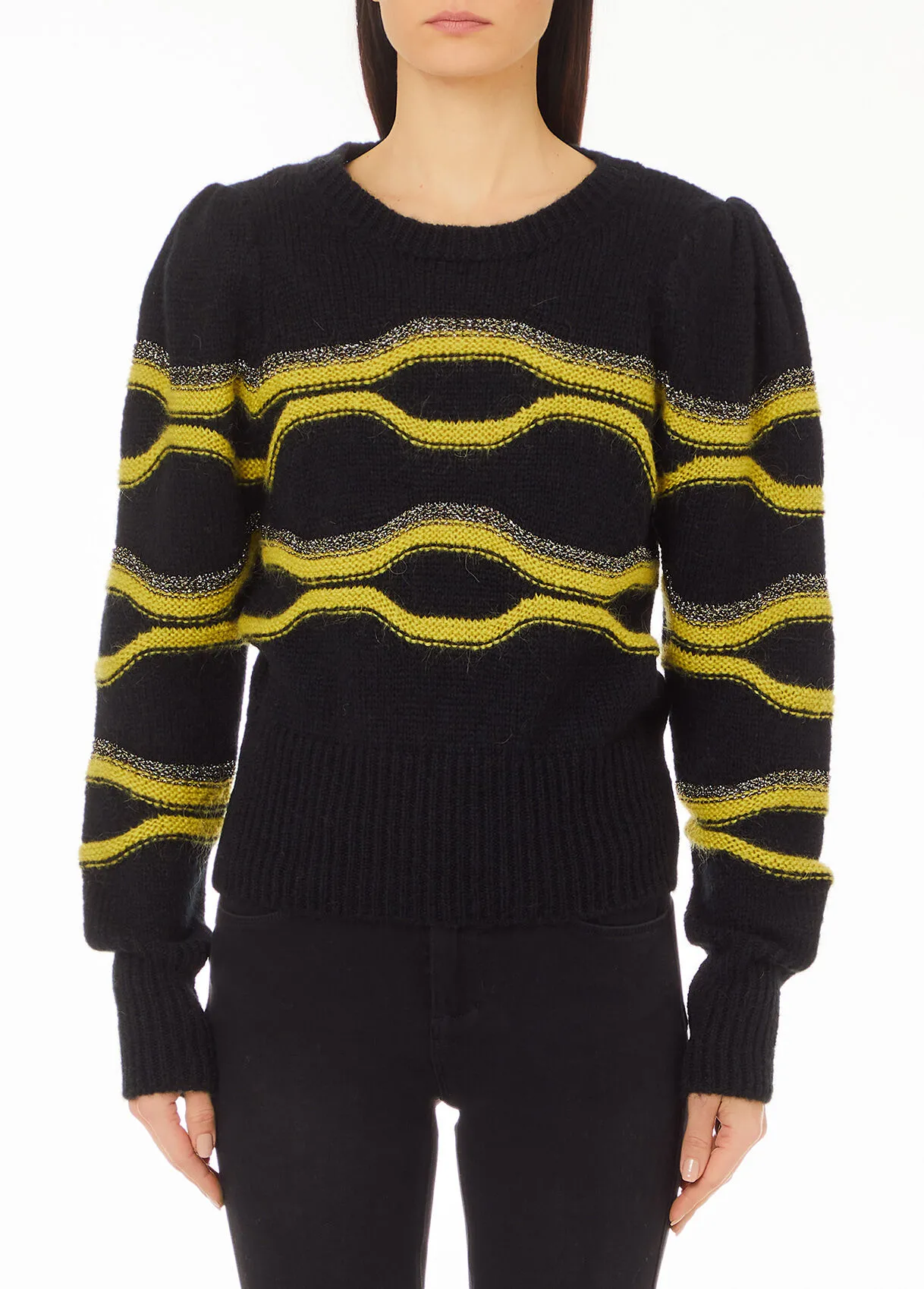 Dicker Jacquard-Pullover aus Alpaka-Gemisch