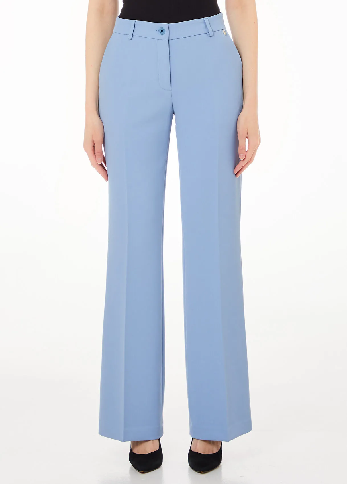 Flare-Hose aus Crêpe