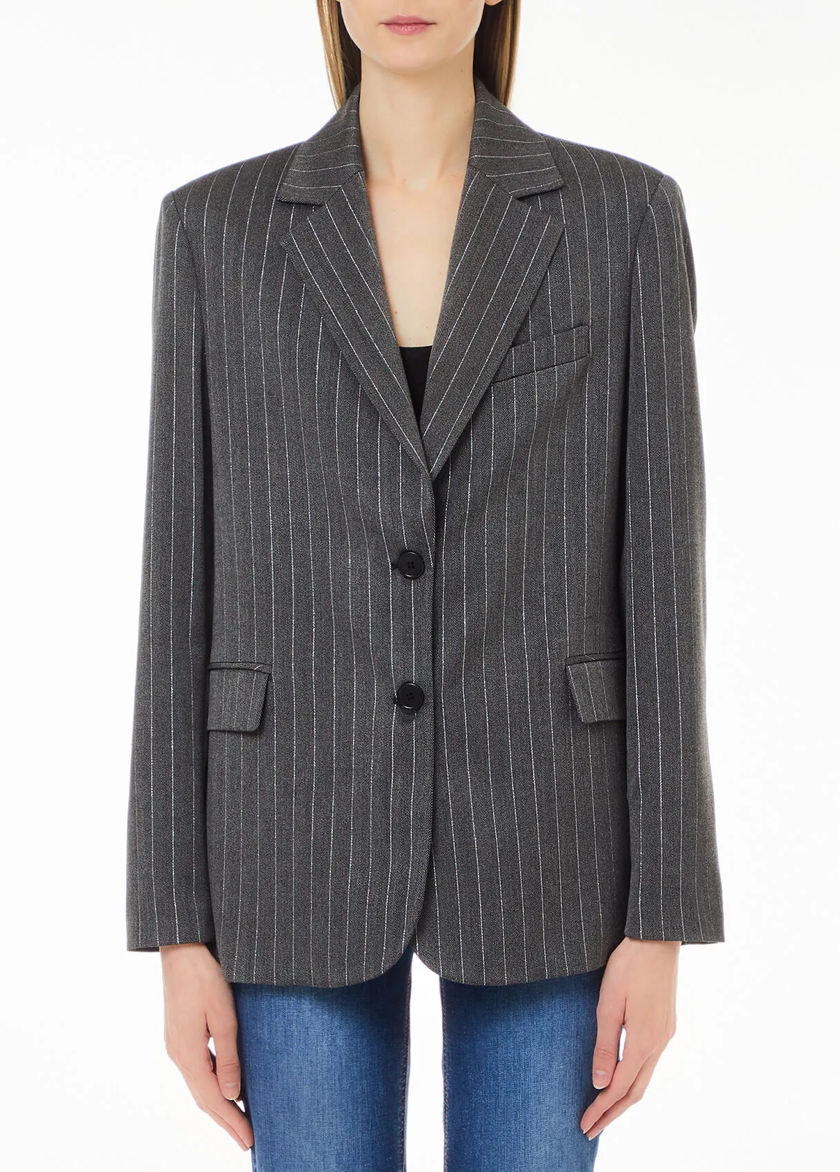 Blazer mit Nadelstreifen