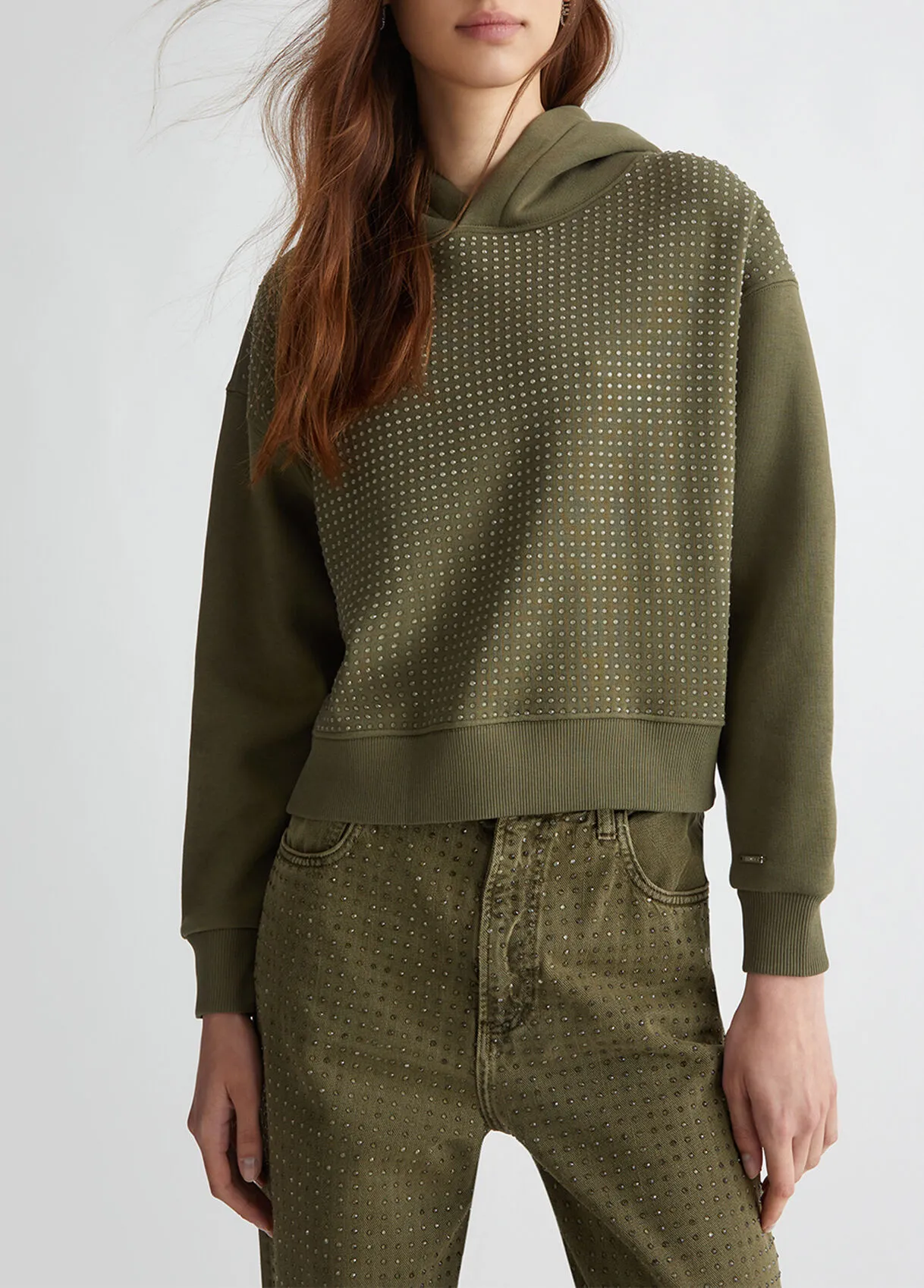 Sweatshirt mit Strass