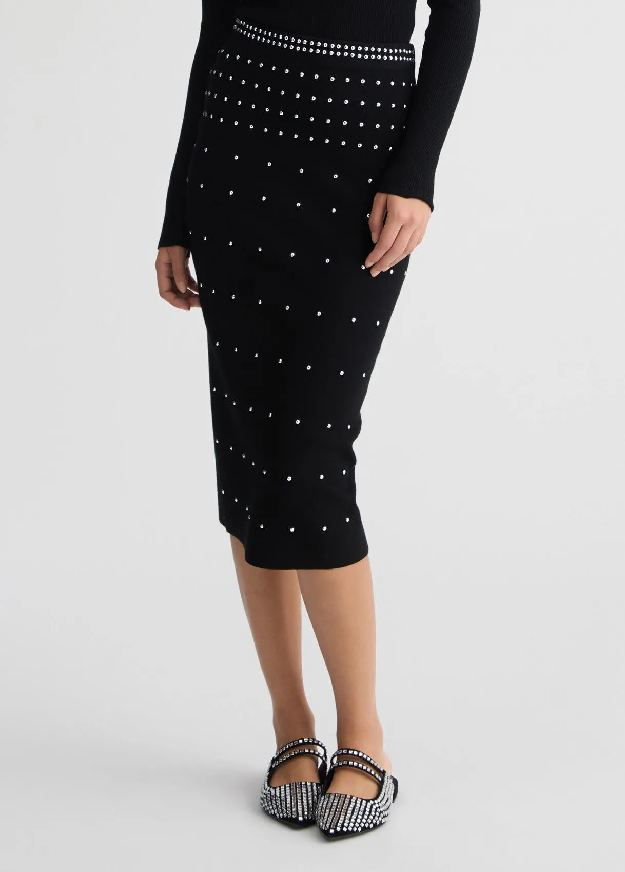 Strickrock mit Nieten