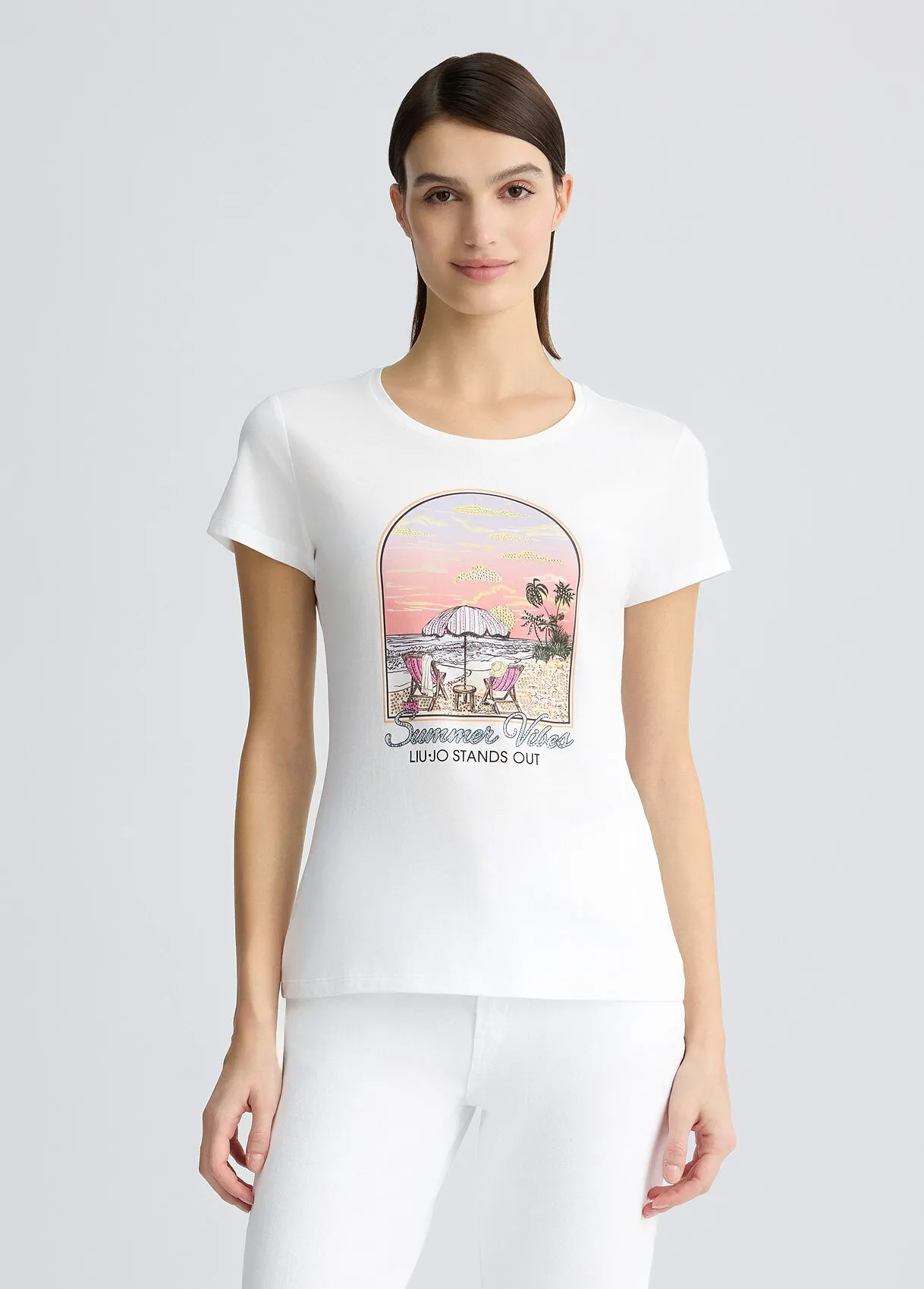 Baumwoll-T-Shirt mit Print