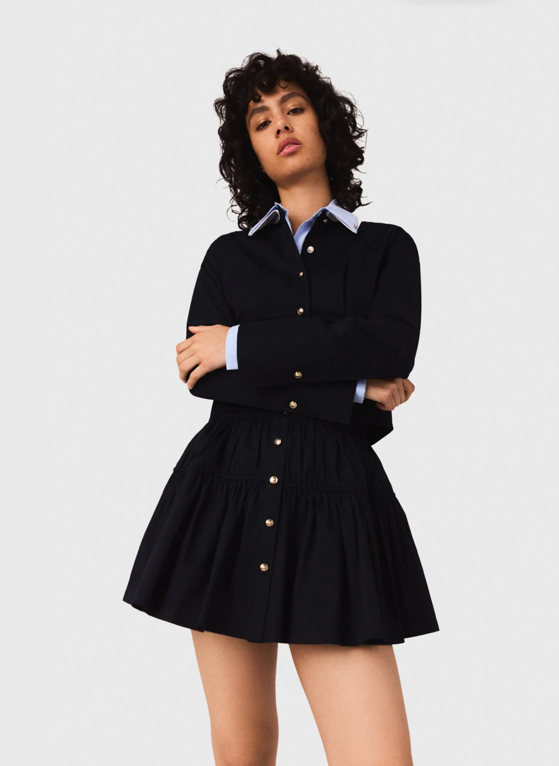 Ausgestellter Rock Blau