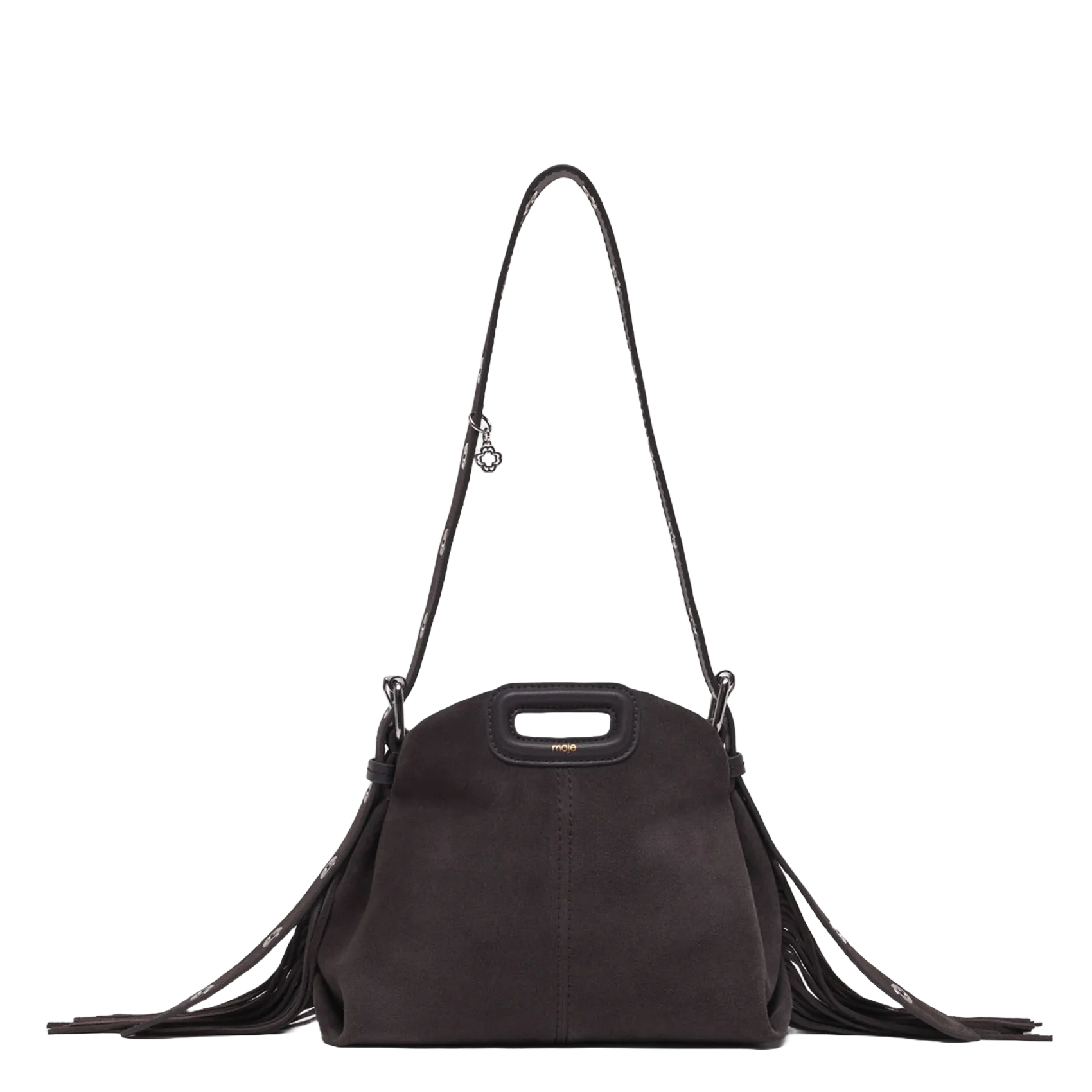 Leder-Umhängetasche Grau MISS M MINI