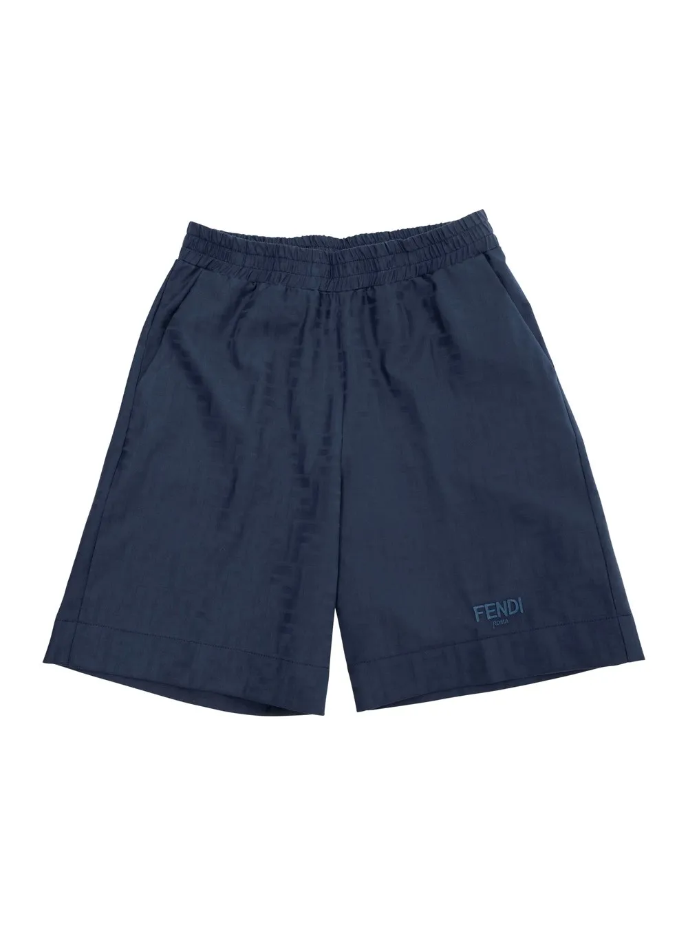 Bermuda-Shorts für Jungen aus Baumwolle in Blau mit All-Over Ton-in-Ton-GG-Motiv