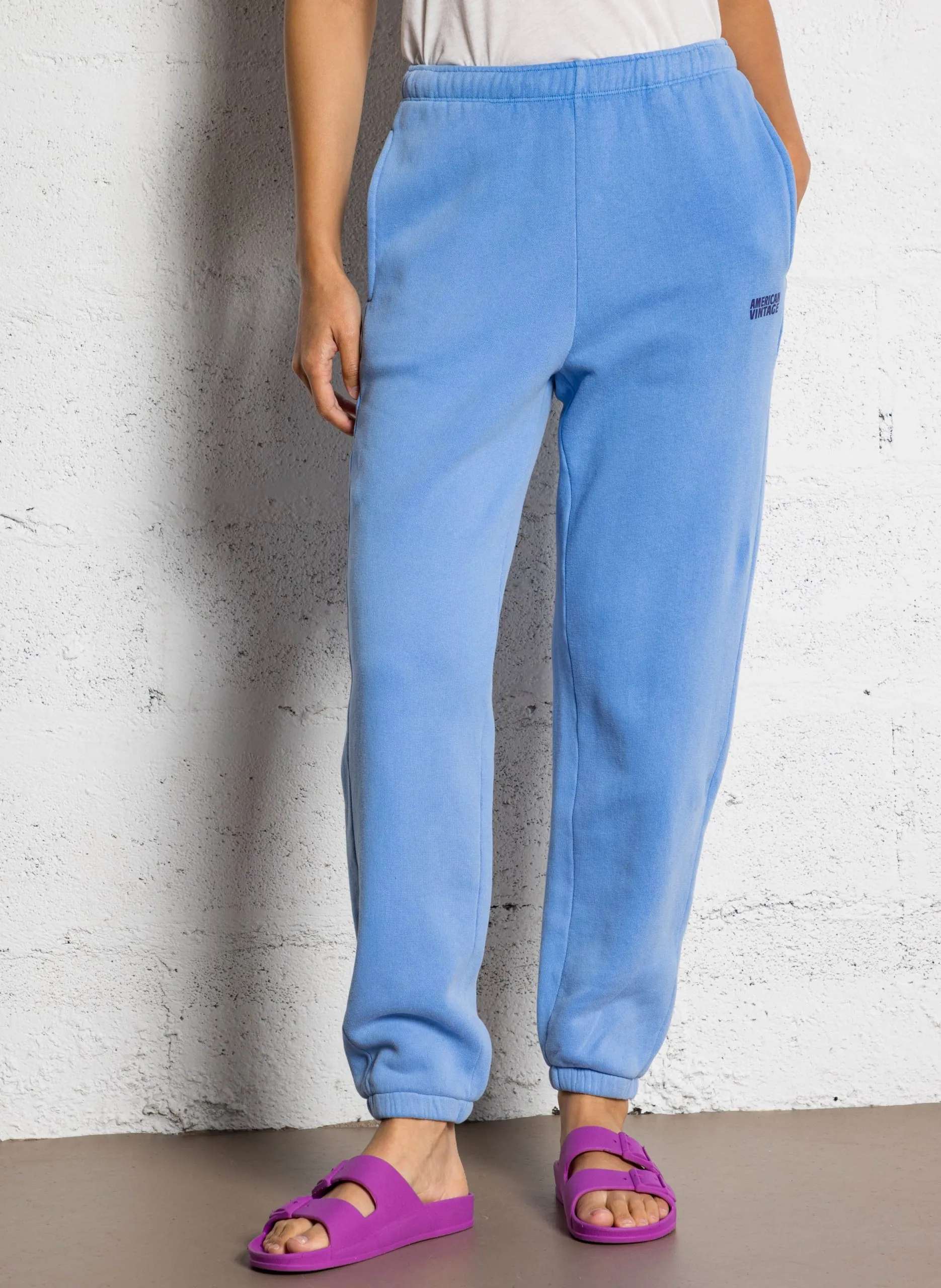 Jogginghose aus Baumwoll-Mix mit hohem Bund Blau IZUBIRD