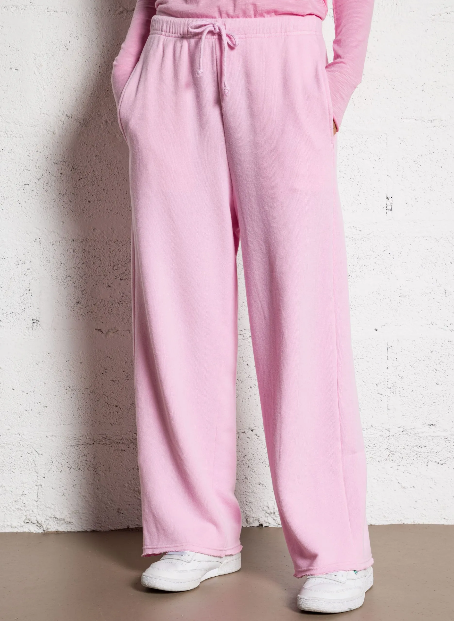 Gerade geschnittene Jogginghose aus Baumwoll-Mix Rosa ATUBAY