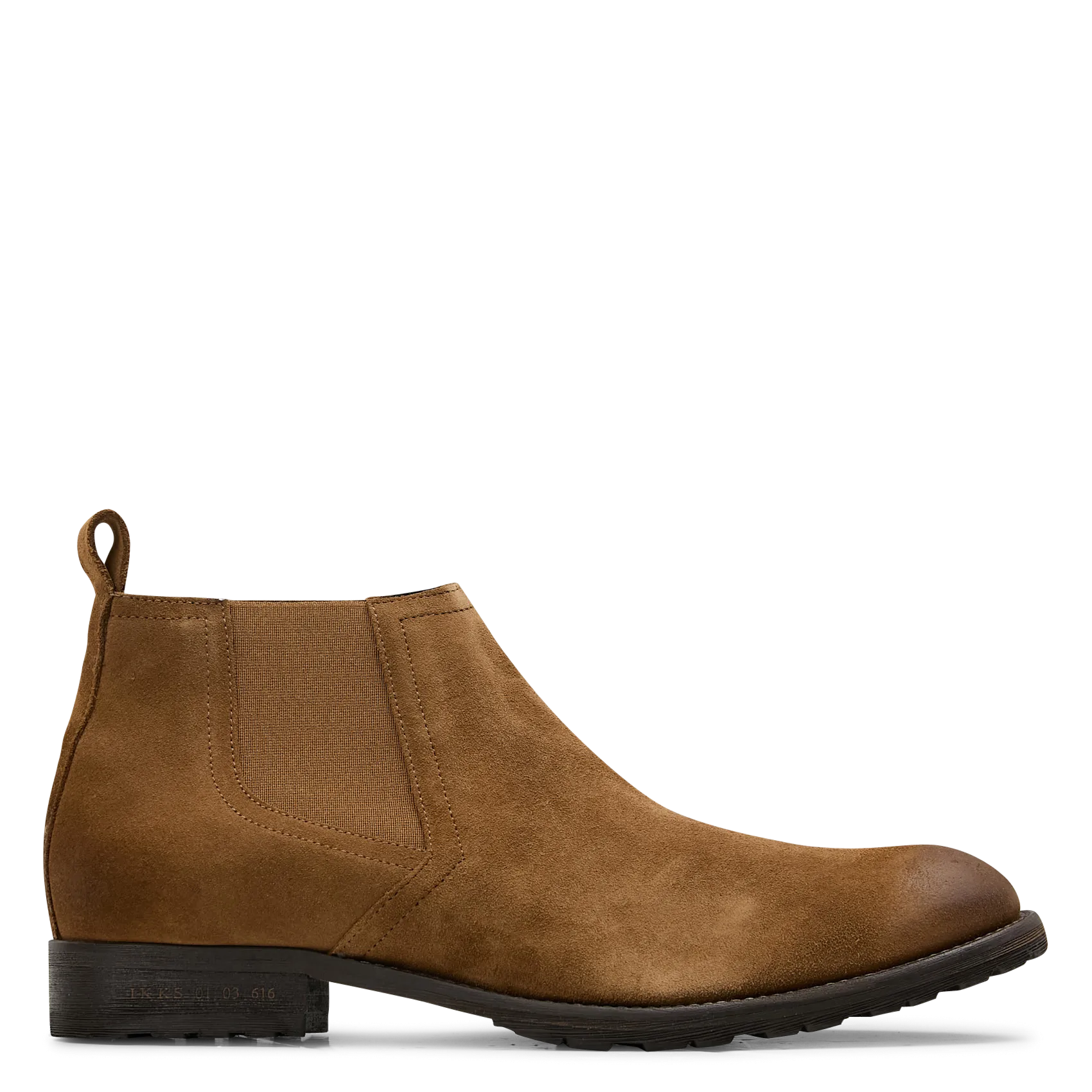 Chelsea-Stiefeletten aus Veloursleder Gelb