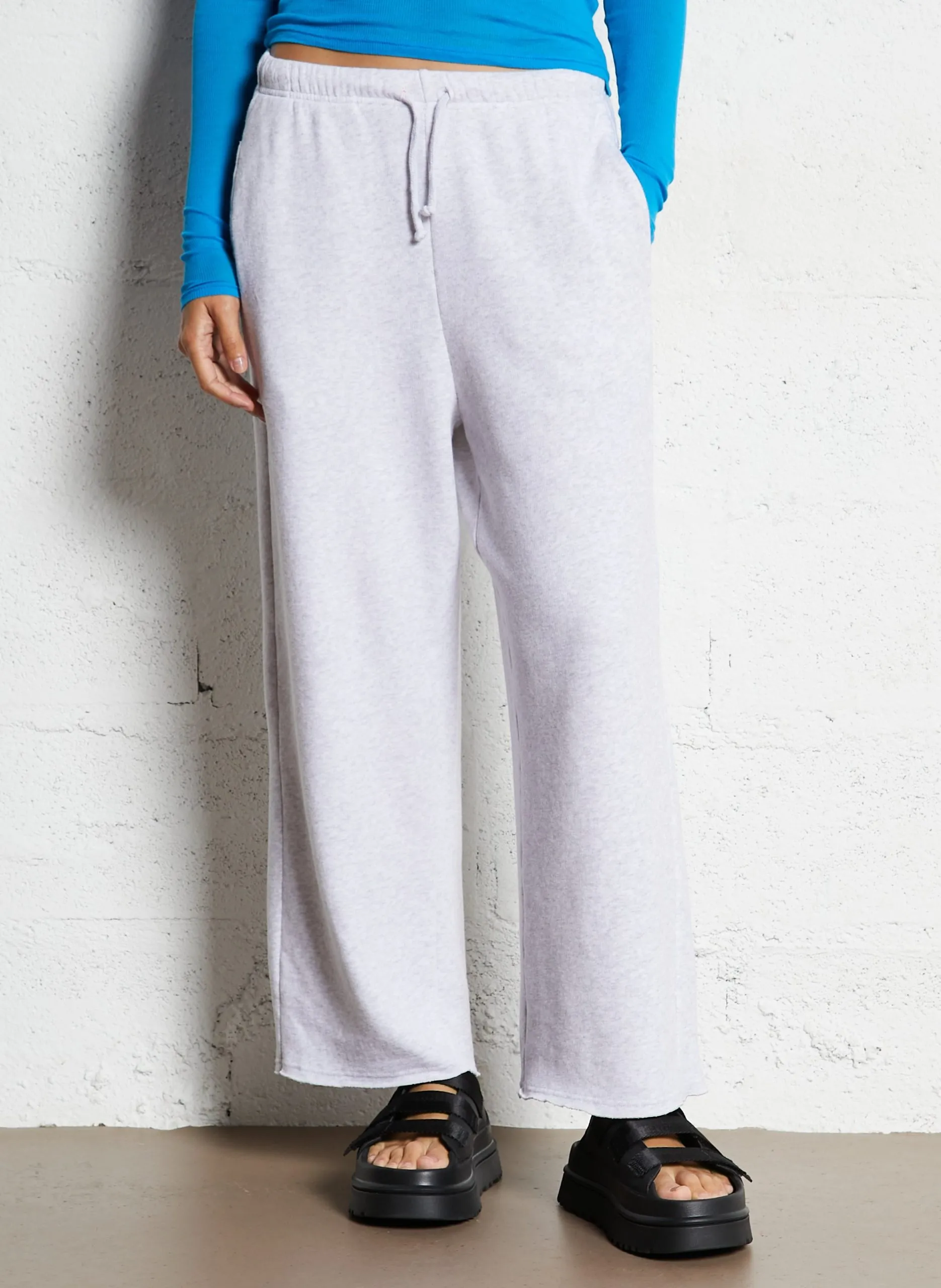 Gerade geschnittene Jogginghose aus Baumwoll-Mix Grau ATUBAY