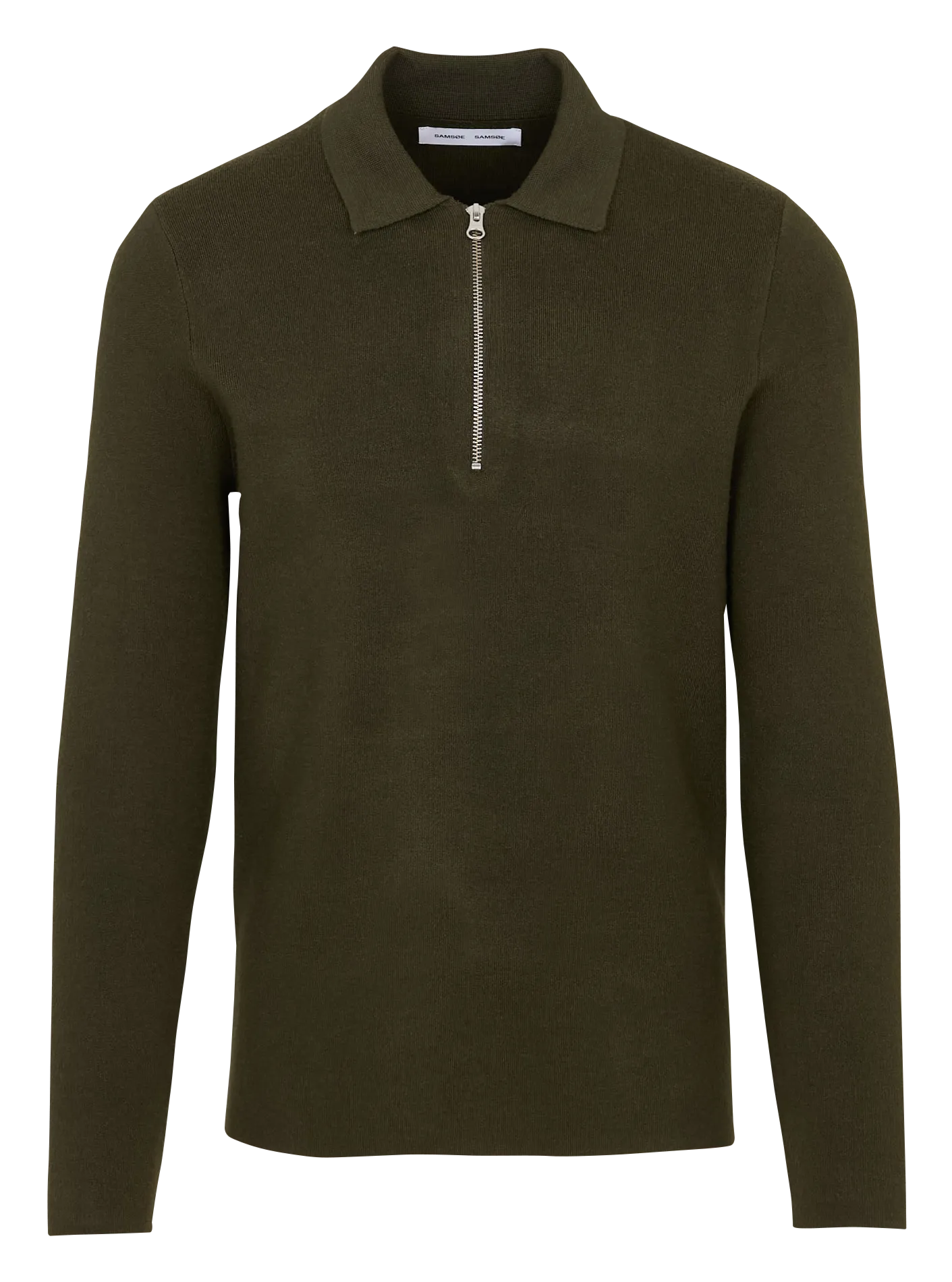 Klassischer Rundhalsausschnitt-Sweater Khaki GUNA