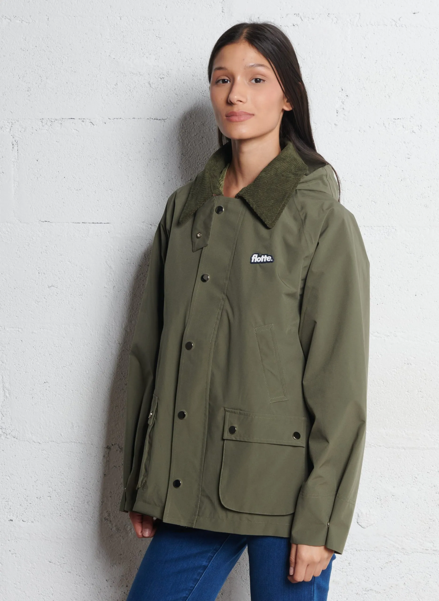 Blouson mit klassischem Kragen Khaki ARCHIVES