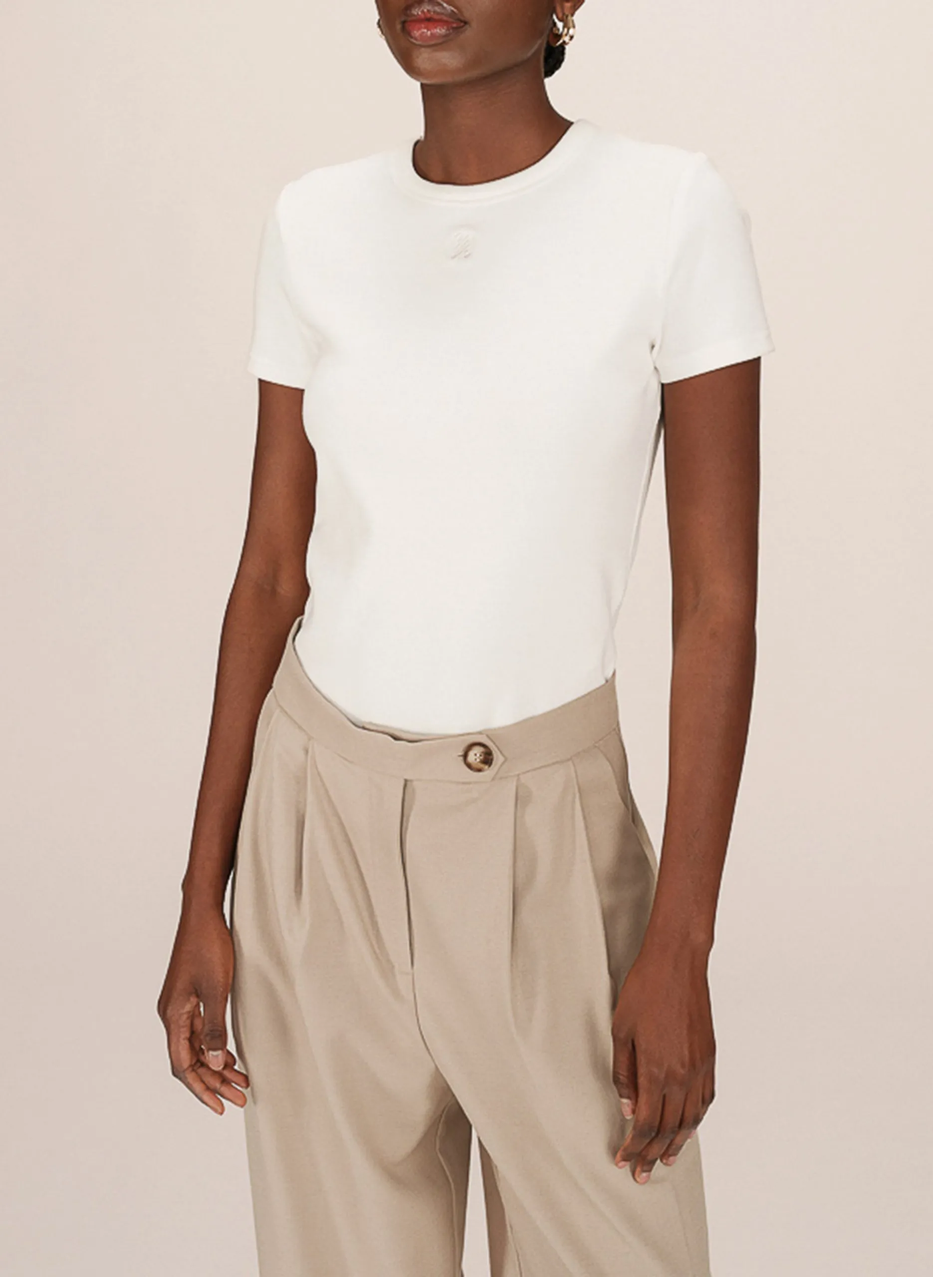 Jacksonville - T-Shirt mit Rundhalsausschnitt aus Baumwoll-Mix Weiss SURE