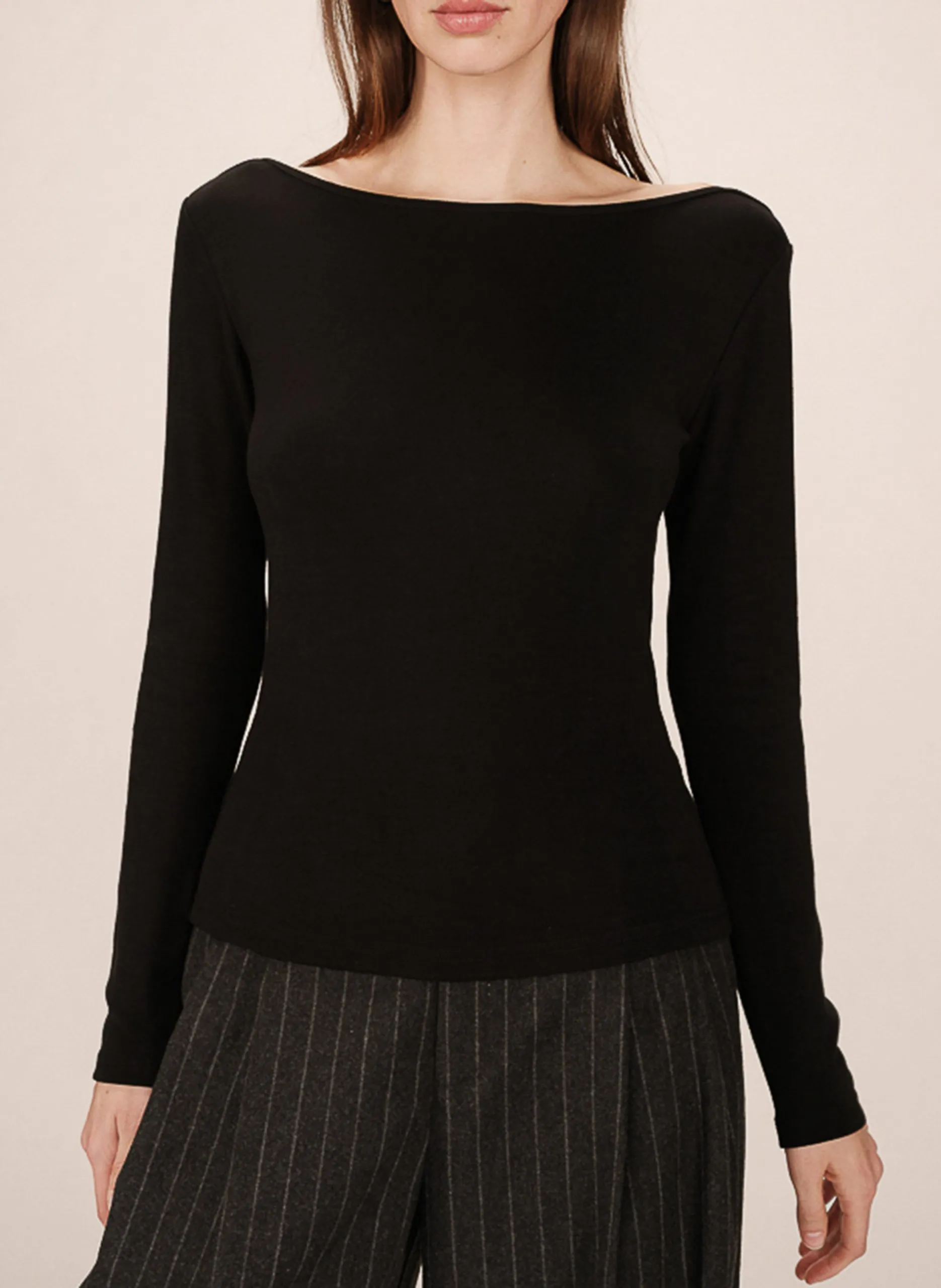 Camiliday - T-Shirt mit U-Boot-Ausschnitt Schwarz STANLEY