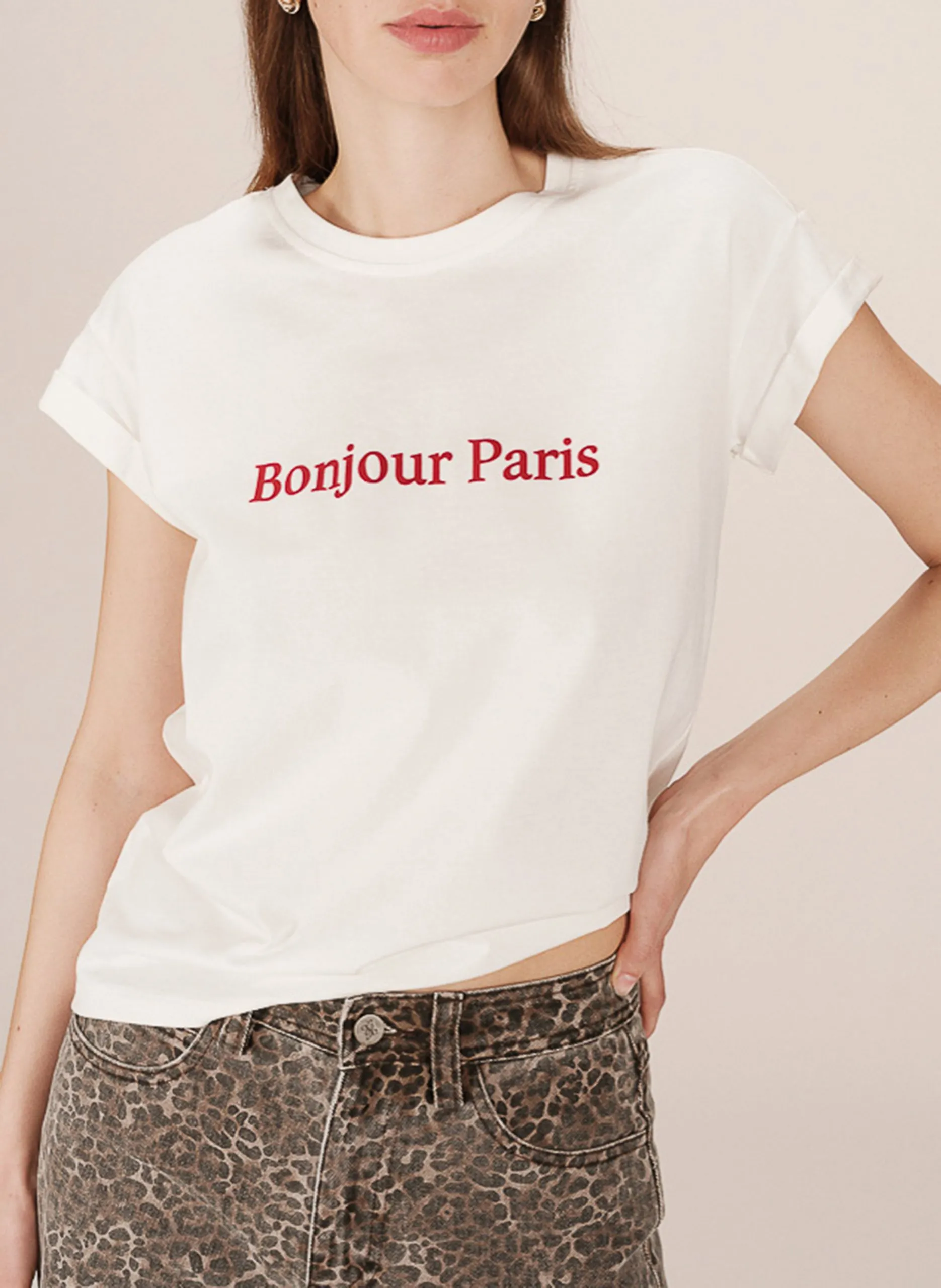 Baumwoll-Pullover mit Rundhalsausschnitt Weiss SORENTINO