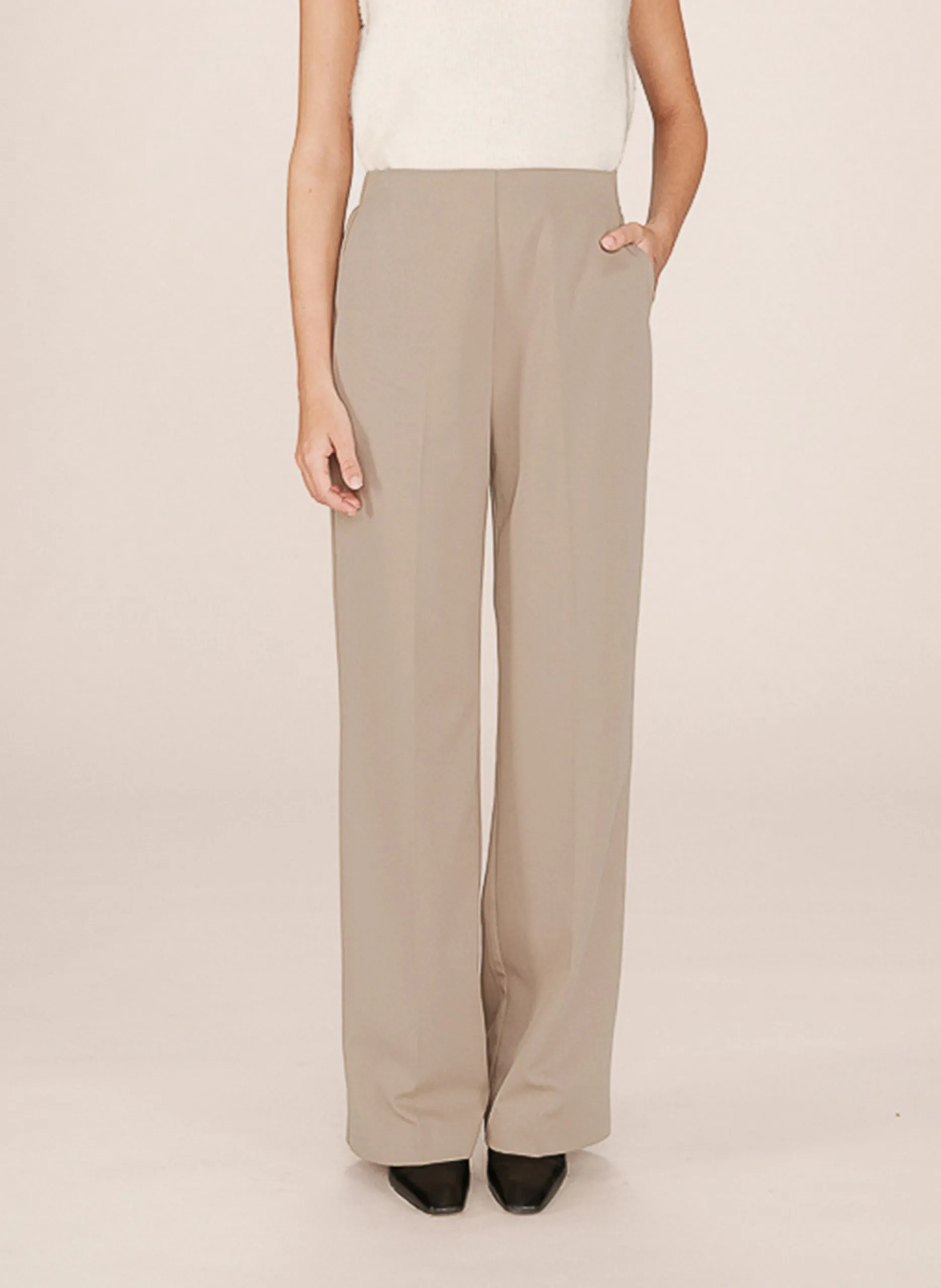 Gerade geschnittene Kostümhose Beige STEWART