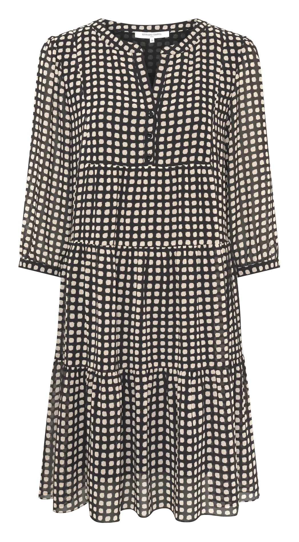 Bedrucktes Kleid Schwarz LIRA