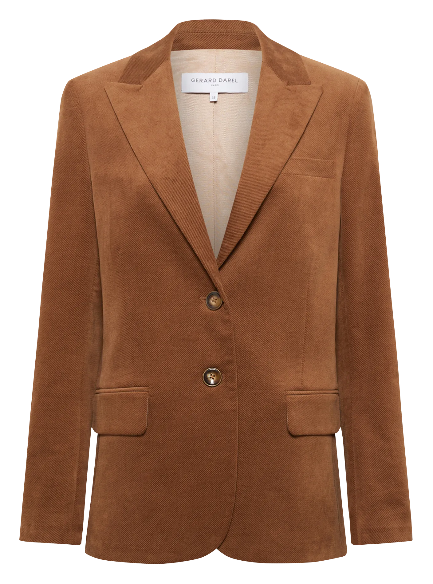 Baumwoll-Mix-Jacke mit Reverskragen Braun NIAVA