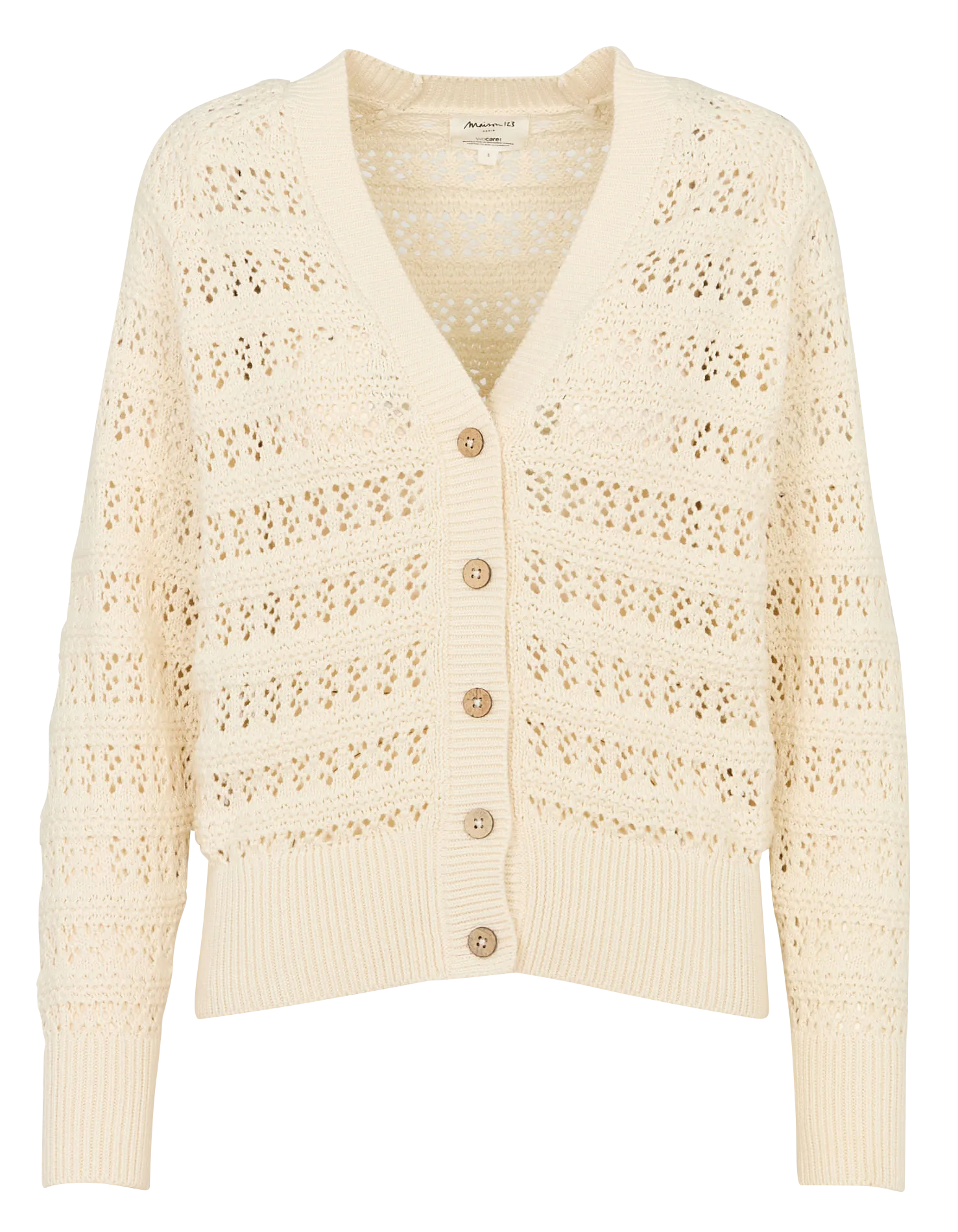 Ärmellose Jeansbluse mit klassischem Kragen Beige BASILIO