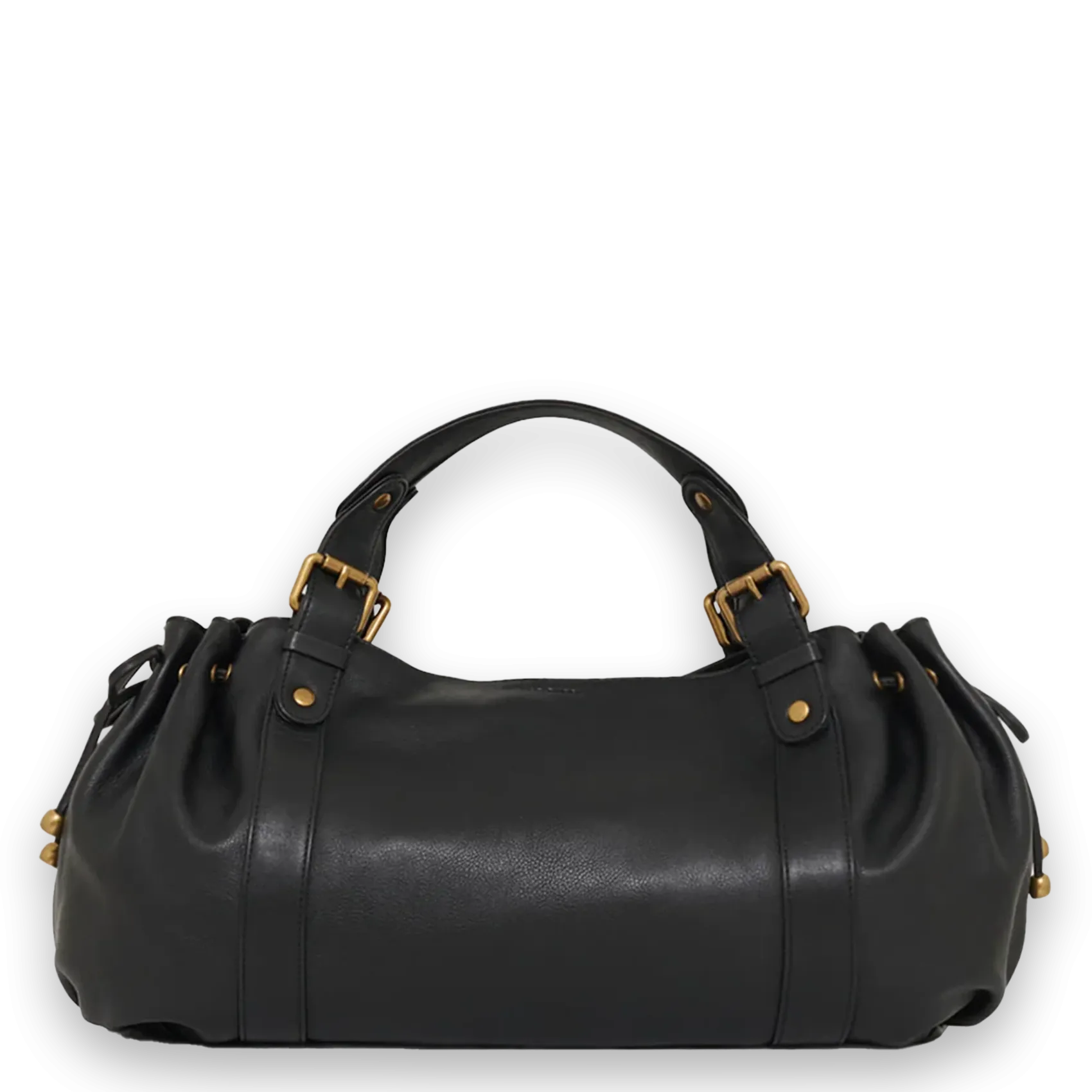 Shopper aus Leder Schwarz